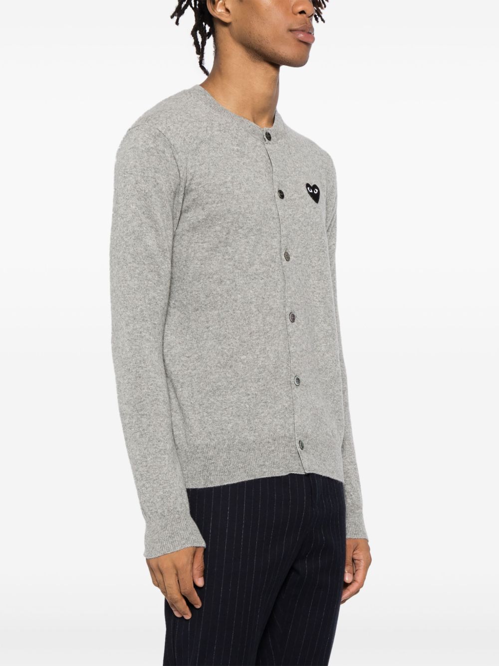 Comme Des Garcons Play Sweaters Grey Wool