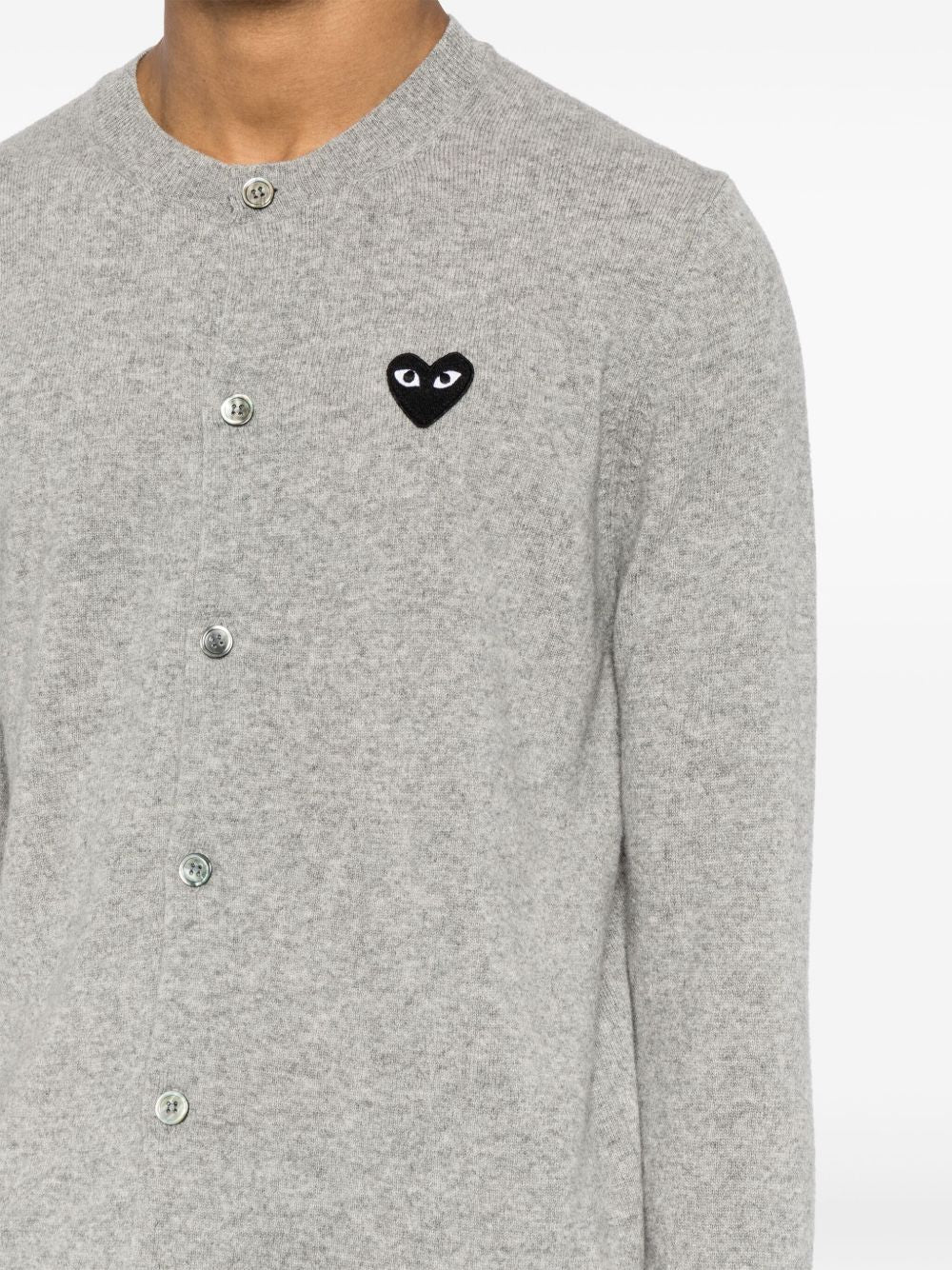Comme Des Garcons Play Sweaters Grey Wool