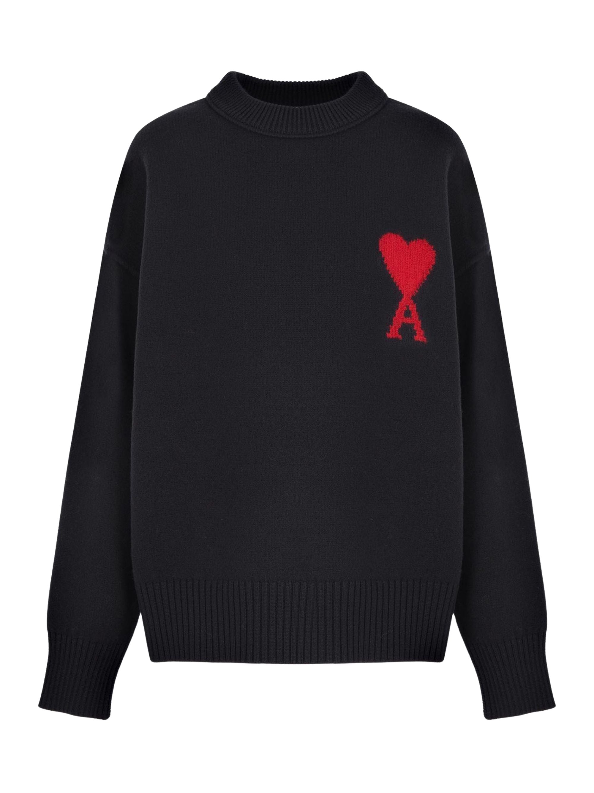 Ami Paris Sweaters Black Wool