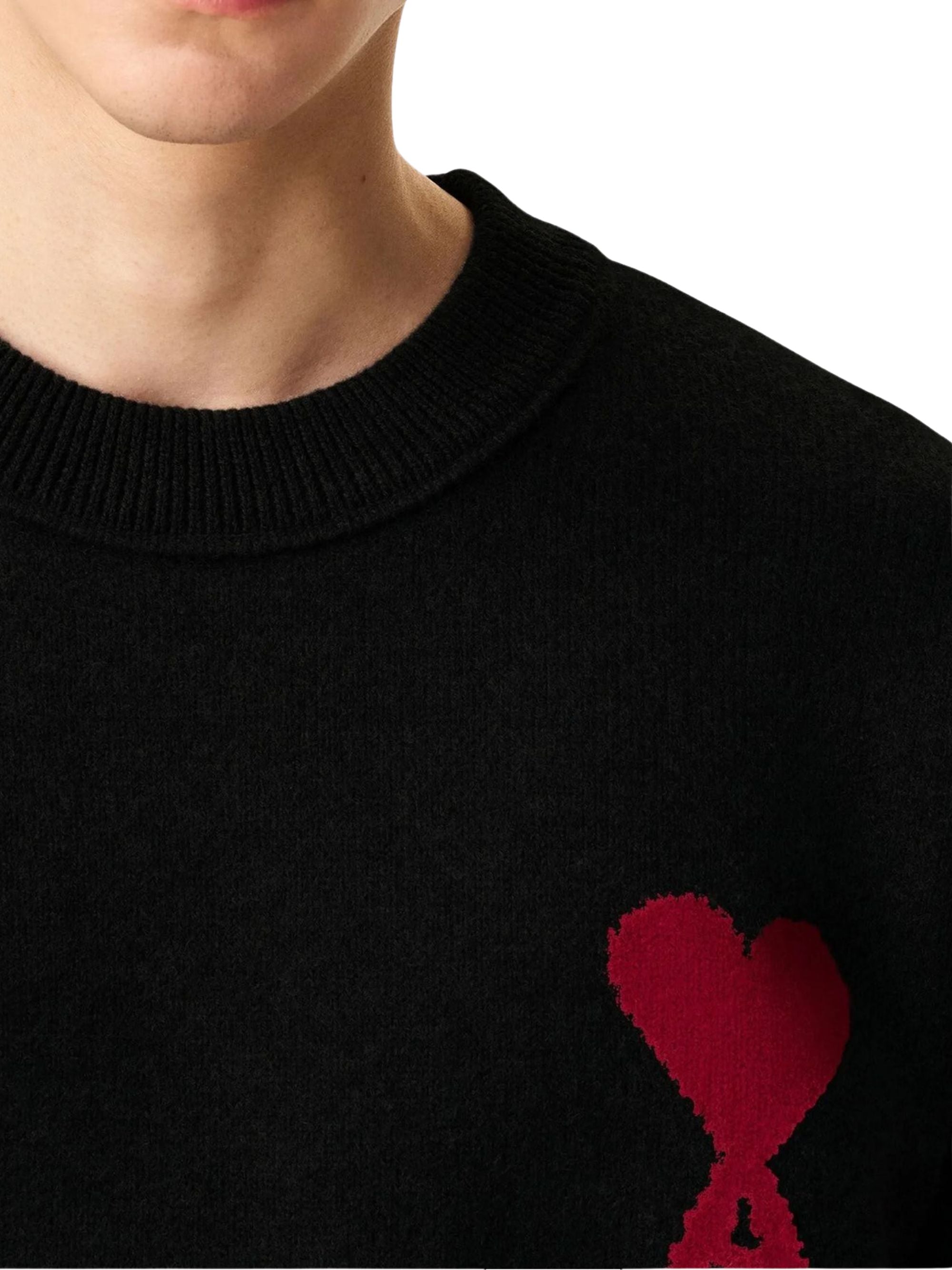 Ami Paris Sweaters Black Wool