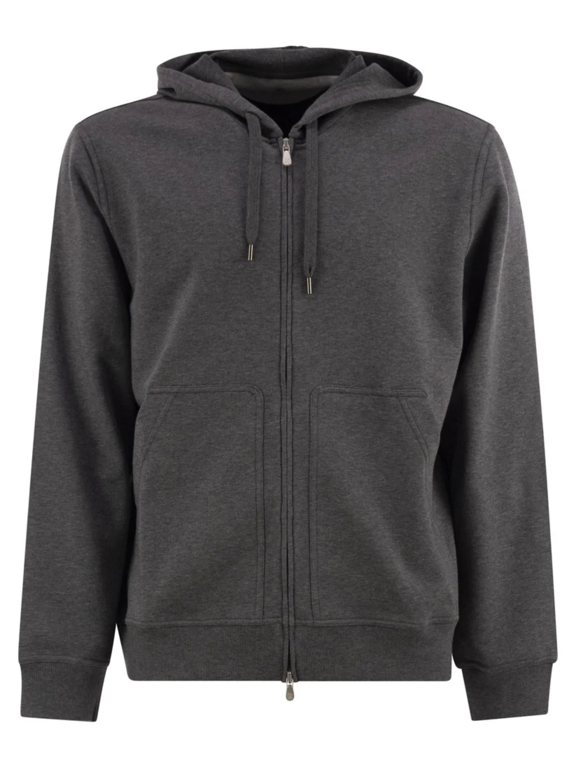 Brunello Cucinelli Sweaters Grey Cotton Polyamide