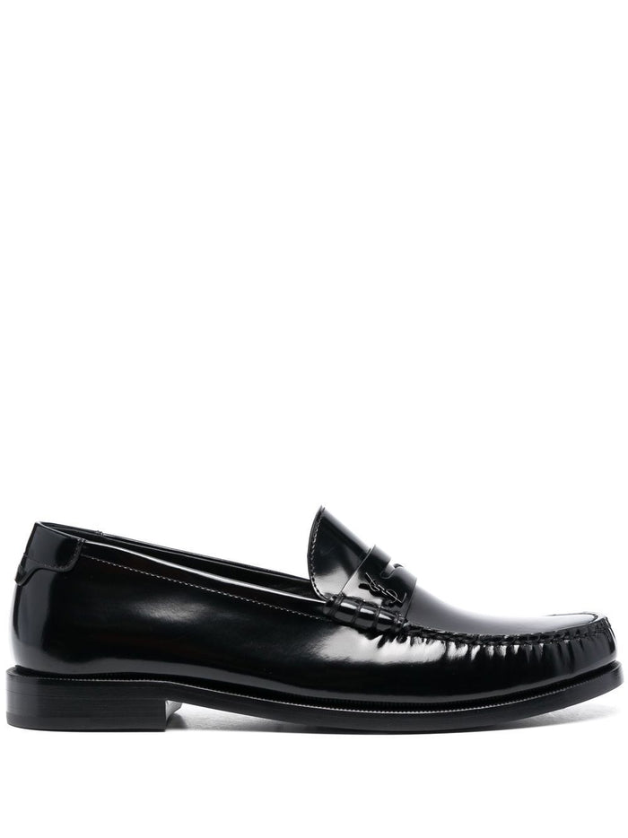 Saint Laurent Flat Shoes Black Domesticated Calf Leather