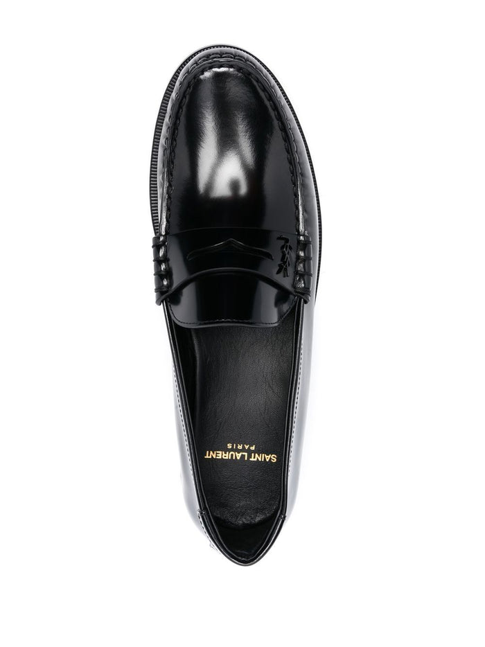 Saint Laurent Flat Shoes Black Domesticated Calf Leather