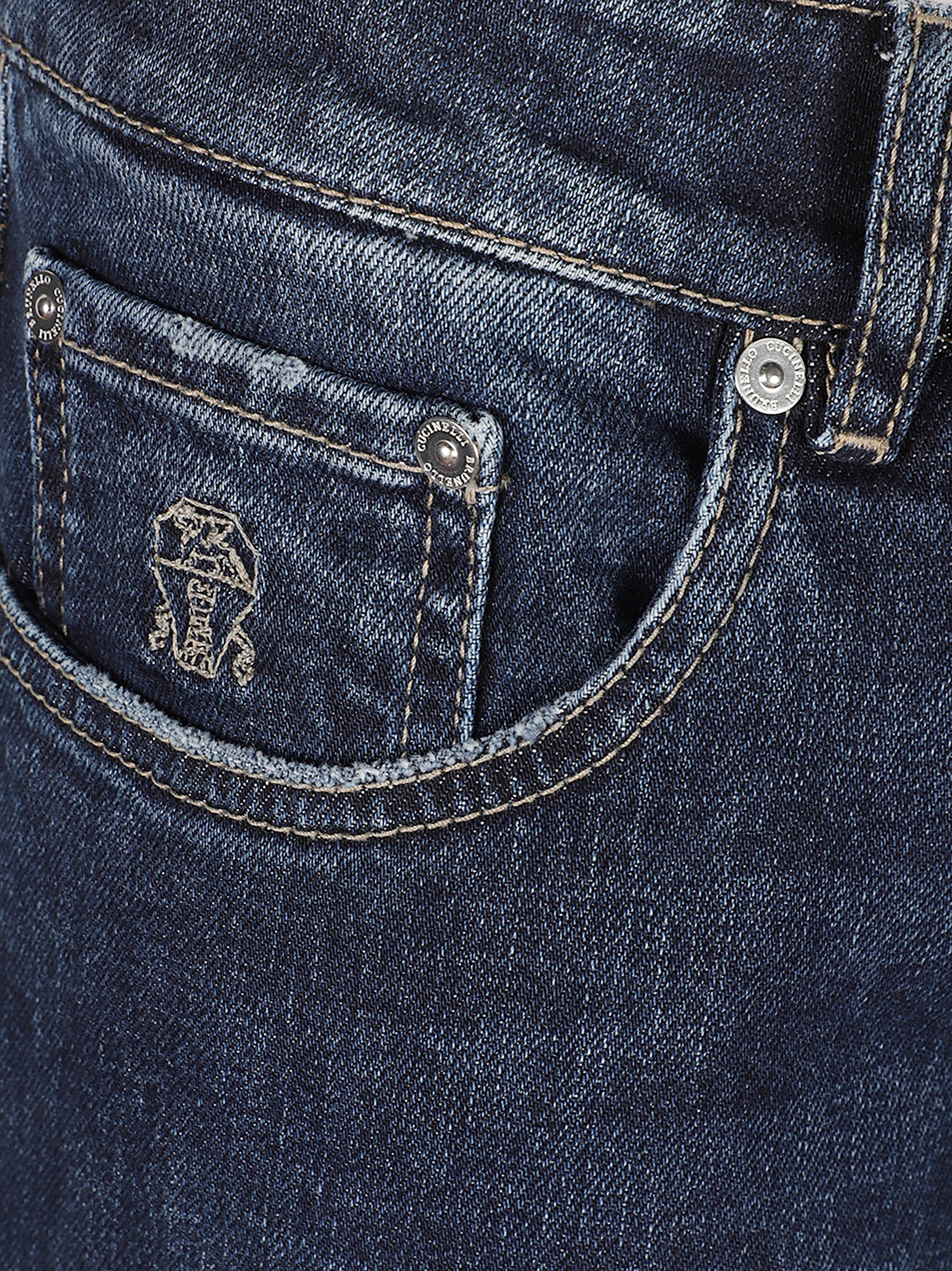 Brunello Cucinelli Jeans Denim Scuro Cotton Elastane