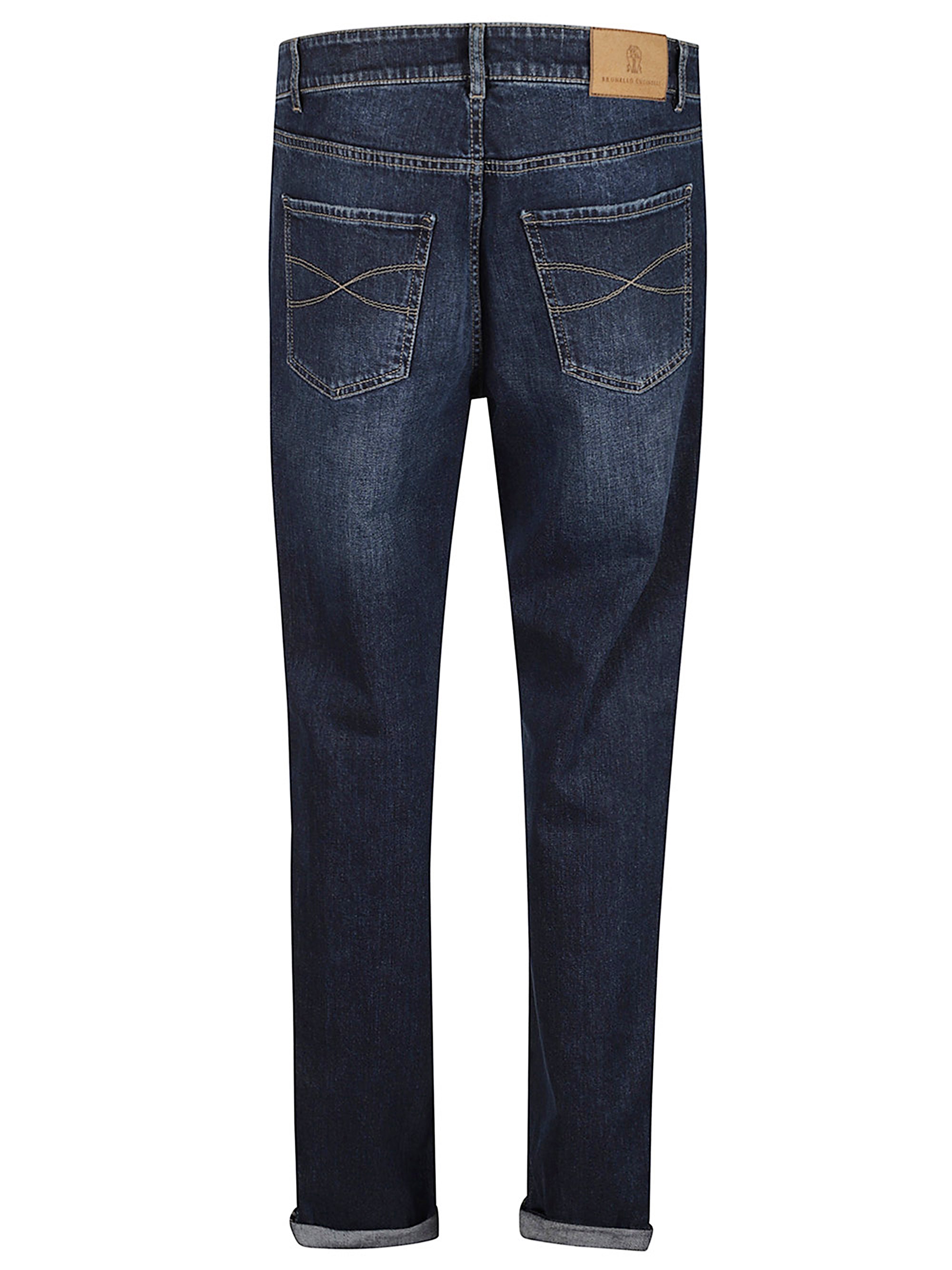 Brunello Cucinelli Jeans Denim Scuro Cotton Elastane