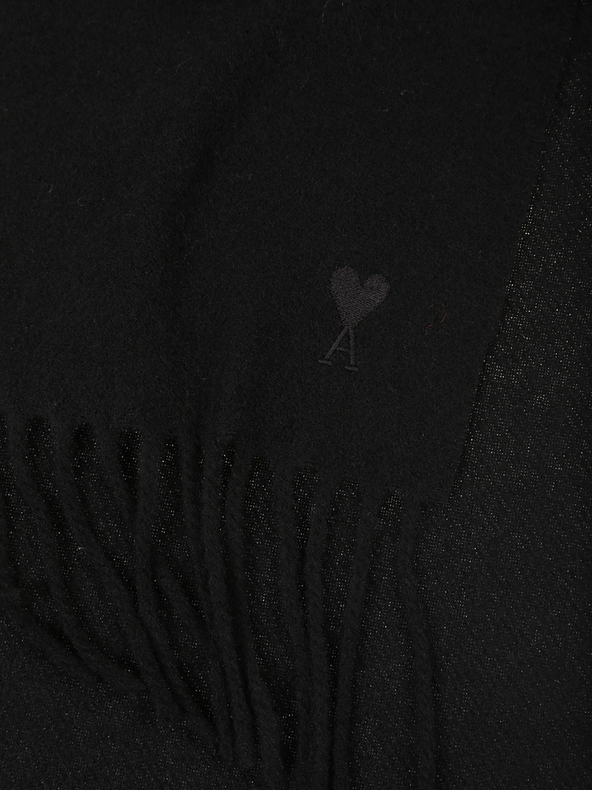 Ami Paris Scarfs Black Wool