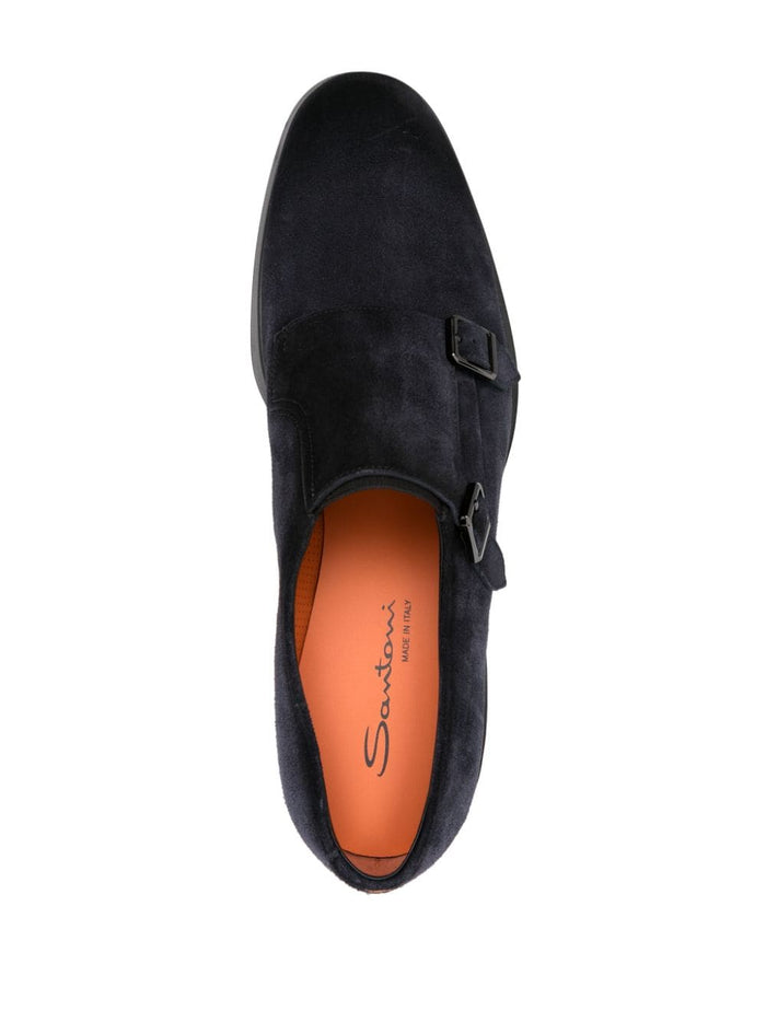 Santoni Flat shoes Blue Calf