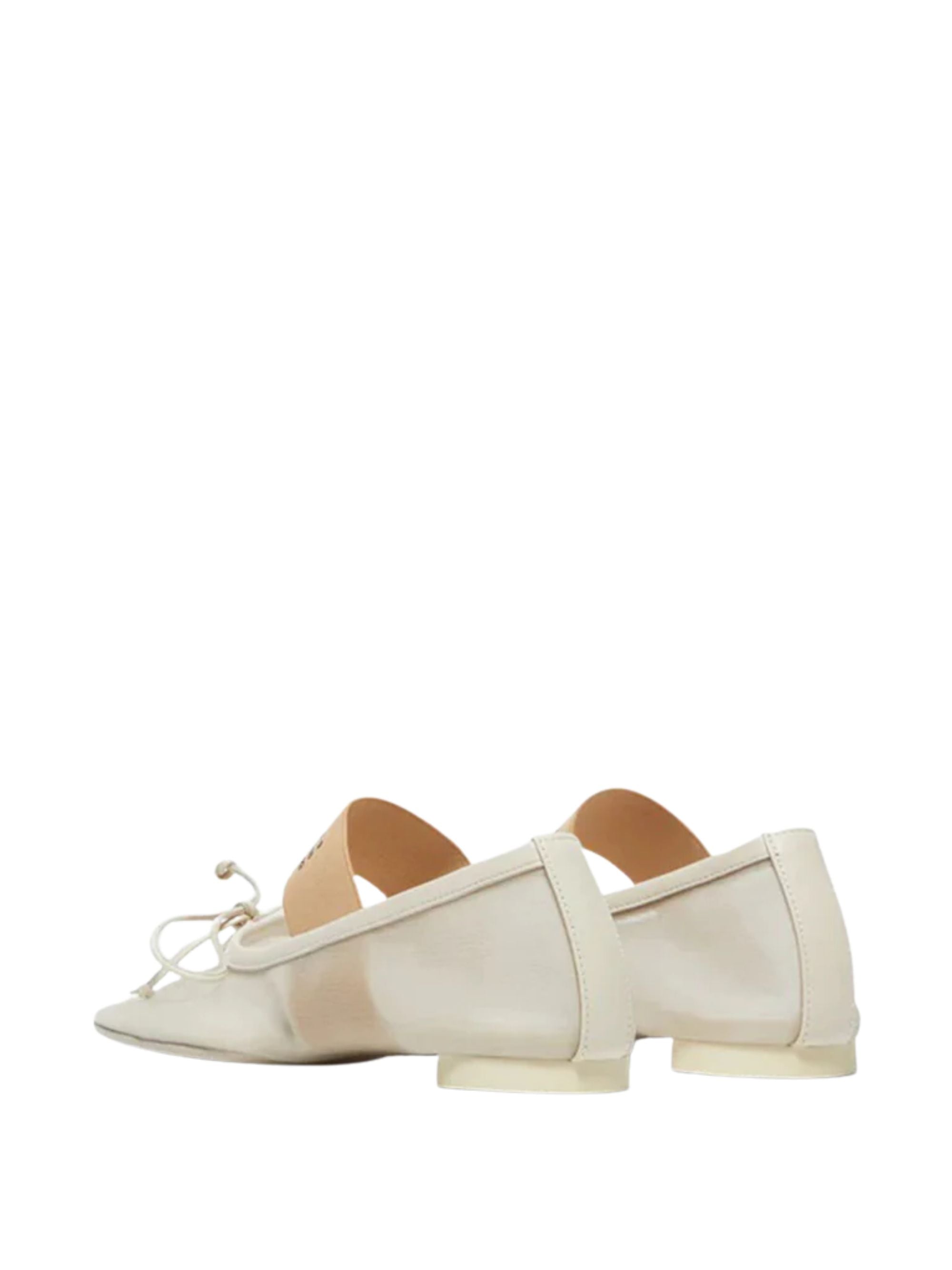 Mm6 Maison Margiela Flat Shoes Beige Polyamide