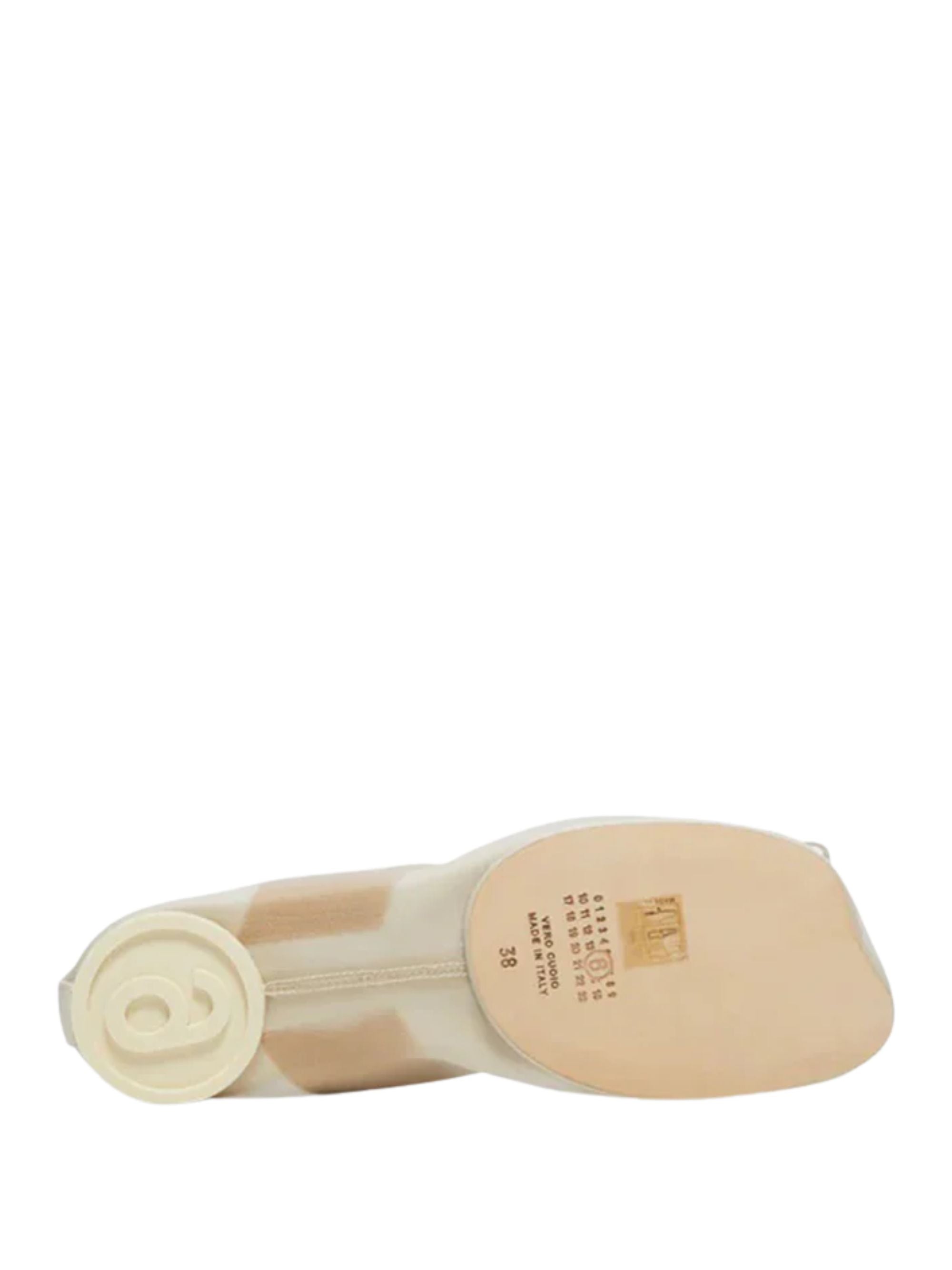 Mm6 Maison Margiela Flat Shoes Beige Polyamide