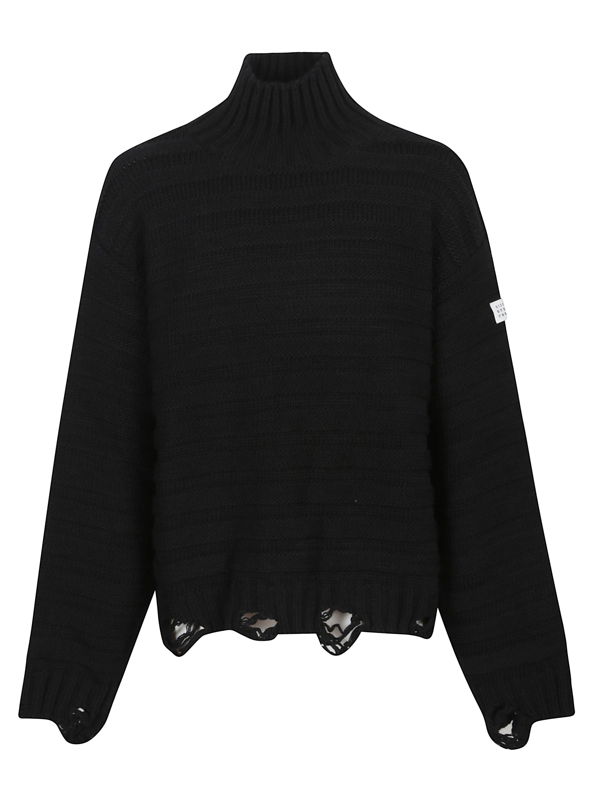 Mm6 Maison Margiela Sweaters Nero Wool Virgin Acrylic