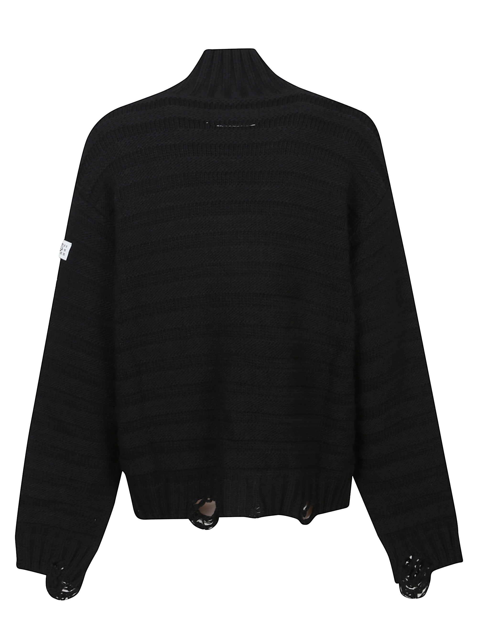 Mm6 Maison Margiela Sweaters Nero Wool Virgin Acrylic