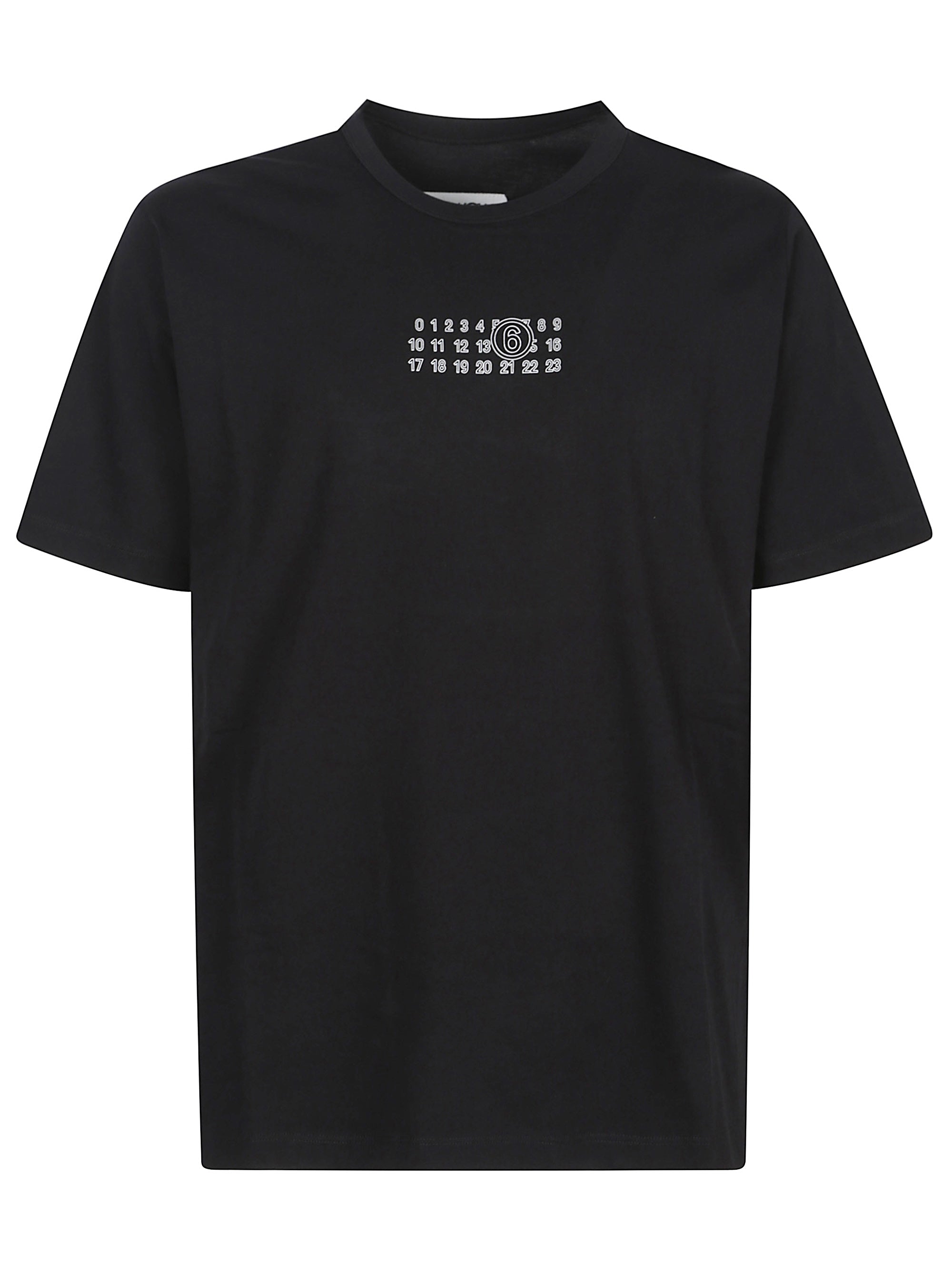 Mm6 Maison Margiela T-Shirts And Polos Nero Cotton