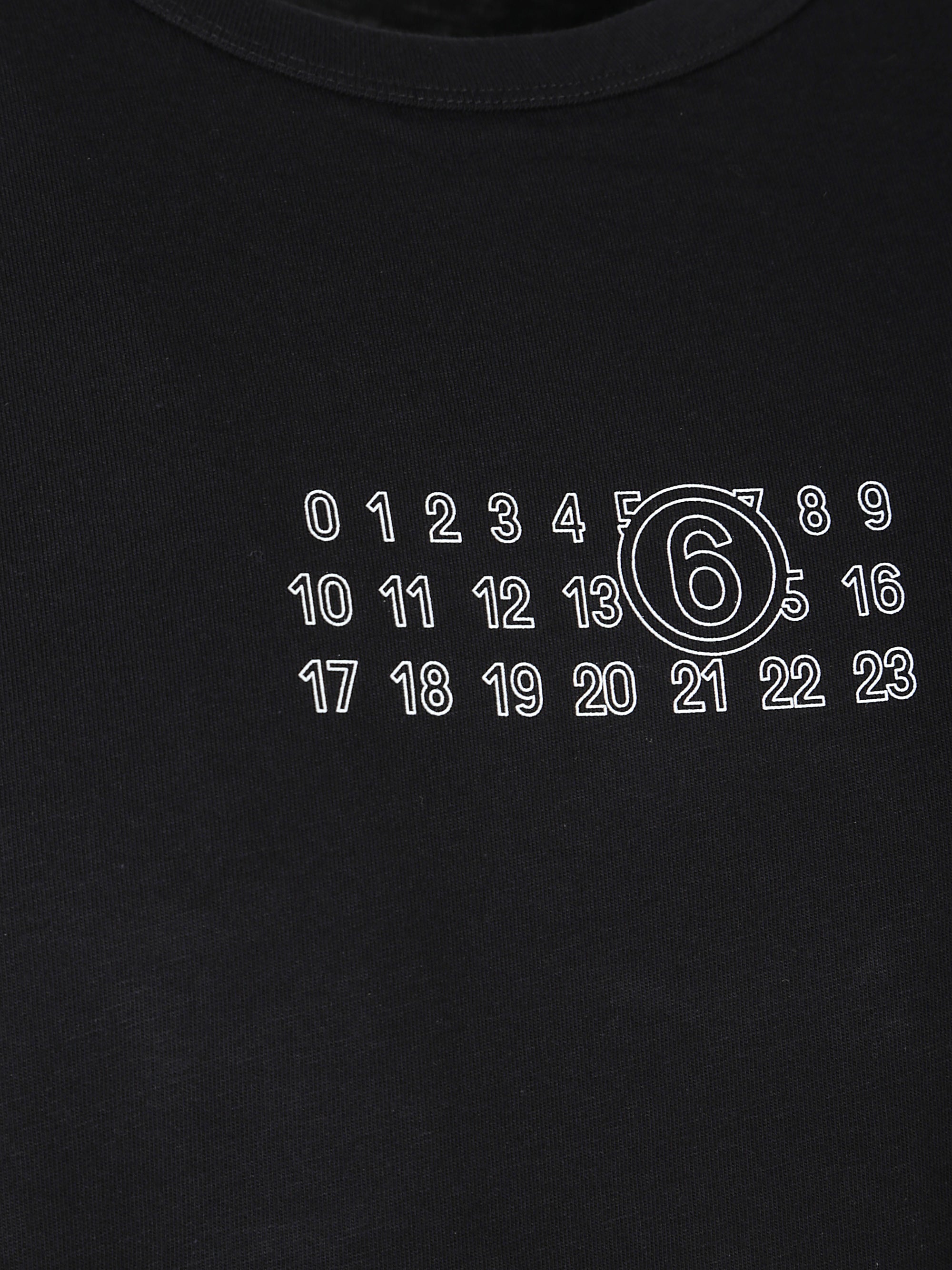 Mm6 Maison Margiela T-Shirts And Polos Nero Cotton