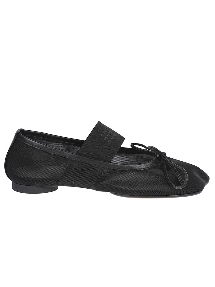 Mm6 Maison Margiela Flat Shoes Nero Polyamide