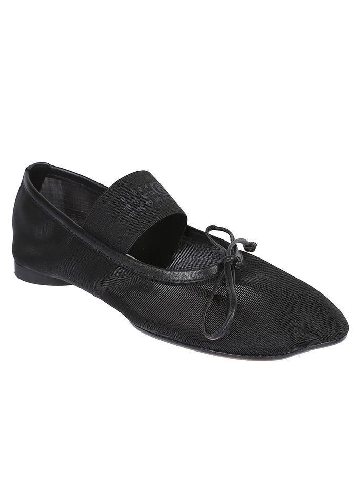 Mm6 Maison Margiela Flat Shoes Nero Polyamide