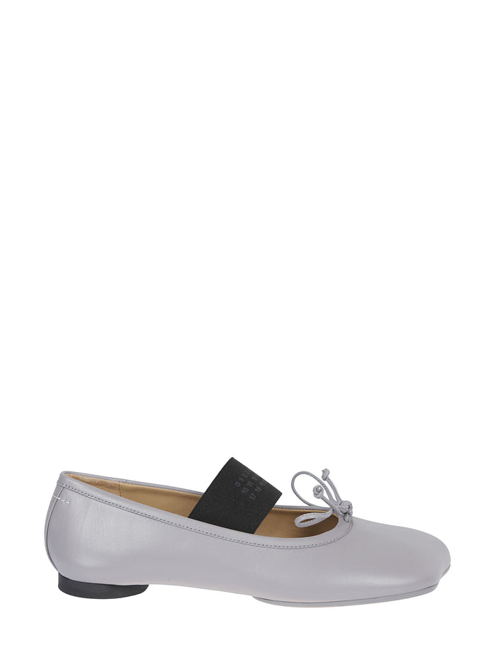 Mm6 Maison Margiela Flat Shoes Argento Ovine Leather