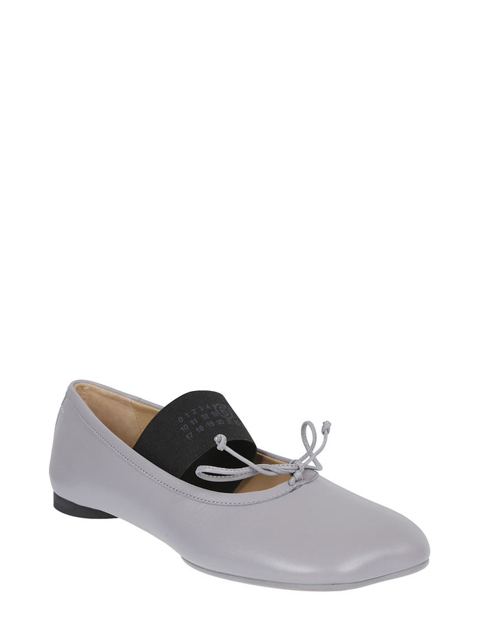 Mm6 Maison Margiela Flat Shoes Argento Ovine Leather