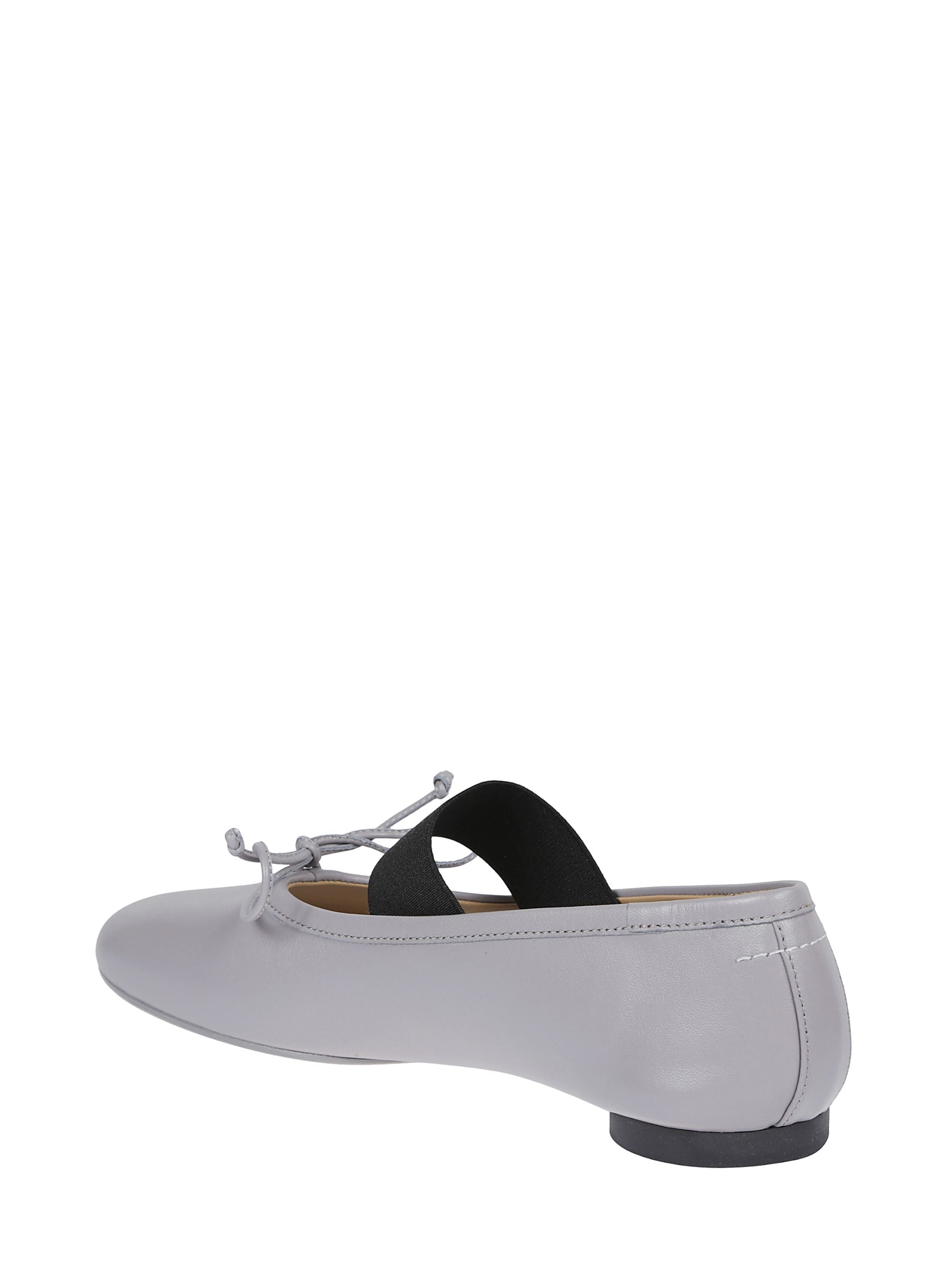 Mm6 Maison Margiela Flat Shoes Argento Ovine Leather