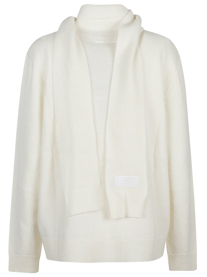 MM6 Maison Margiela Sweaters White Virgin Wool Acrylic