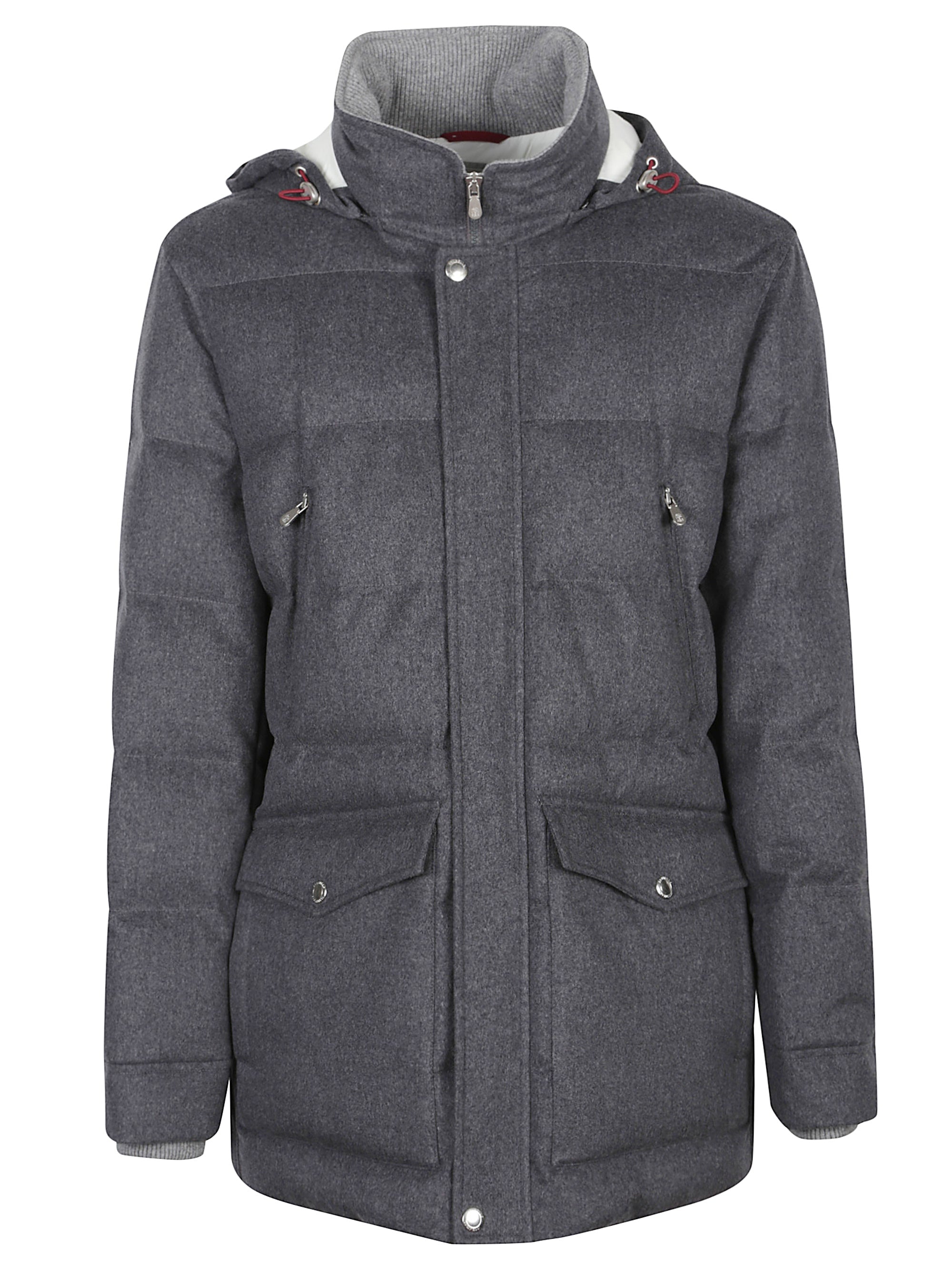 Brunello Cucinelli Coats Grey Wool