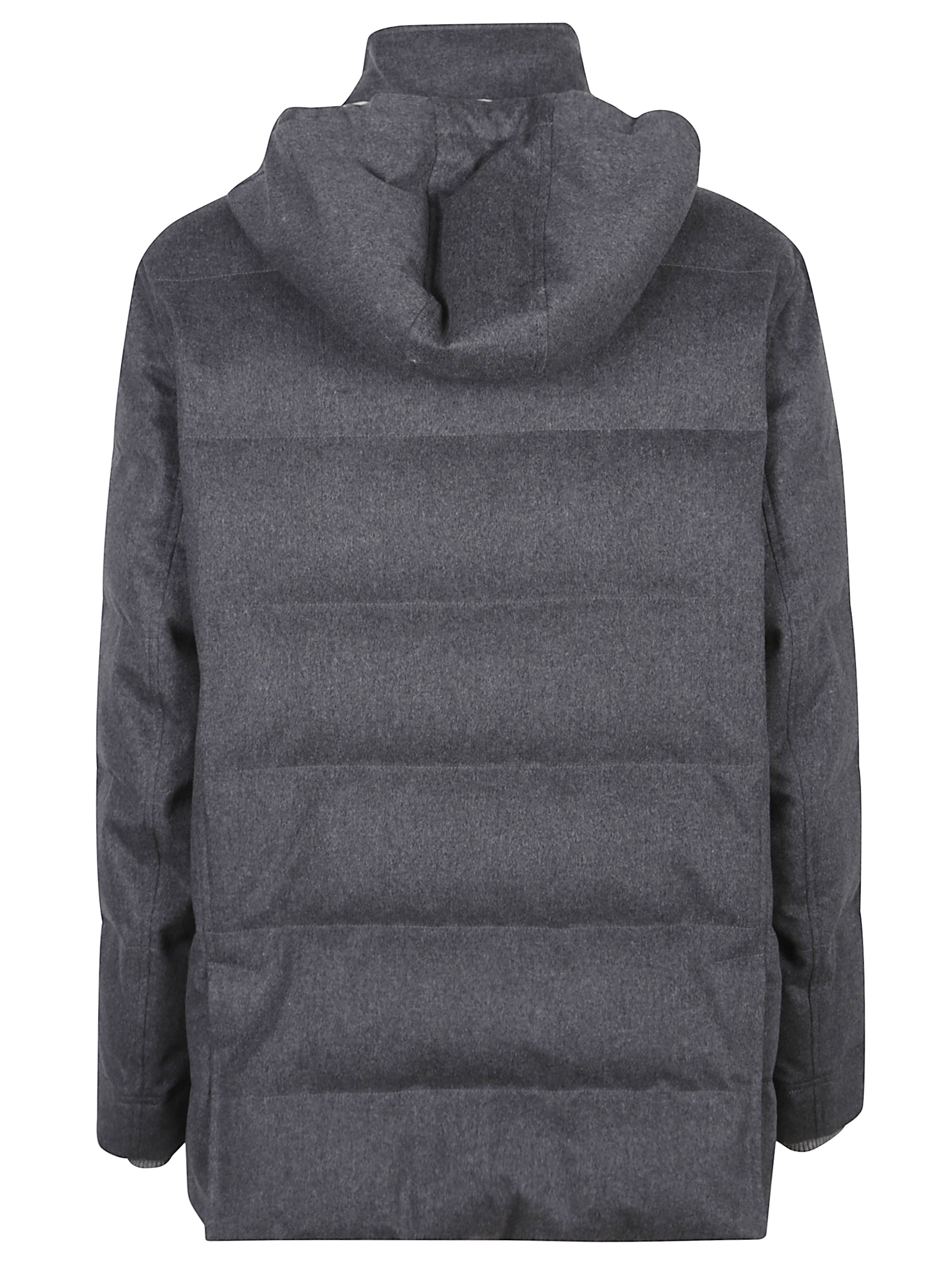 Brunello Cucinelli Coats Grey Wool