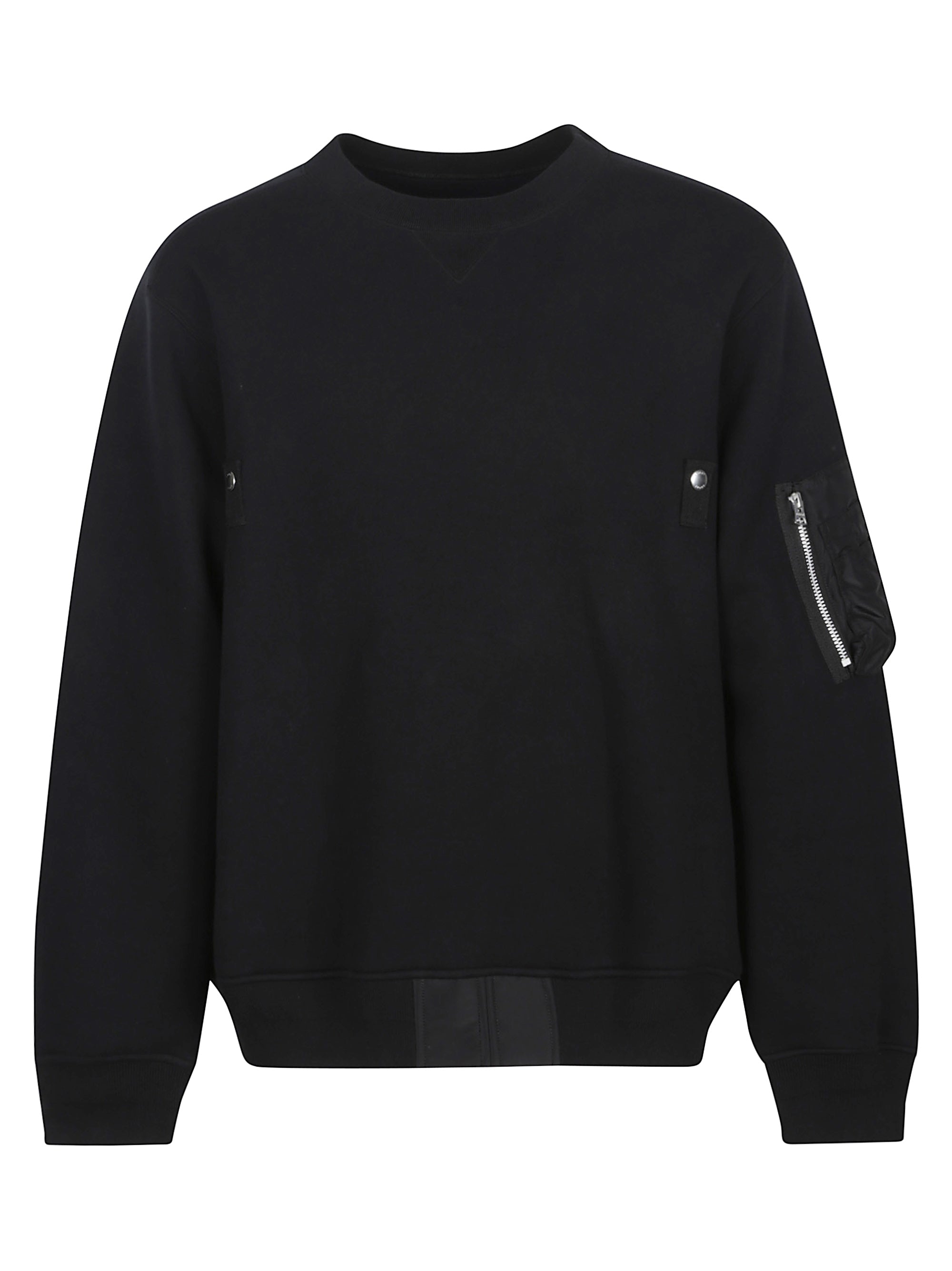 Sacai Sweaters Black Cotton Pe