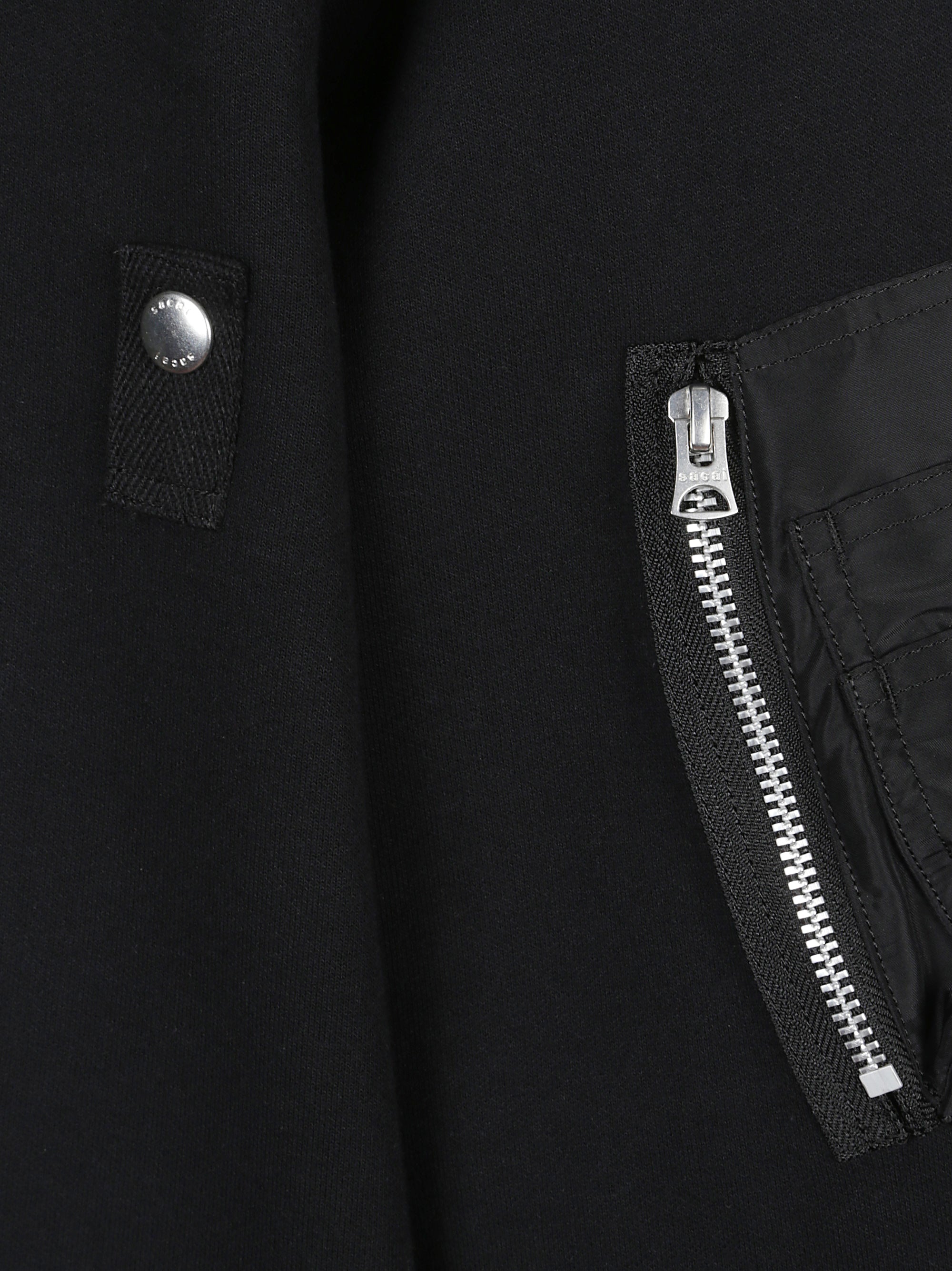 Sacai Sweaters Black Cotton Pe