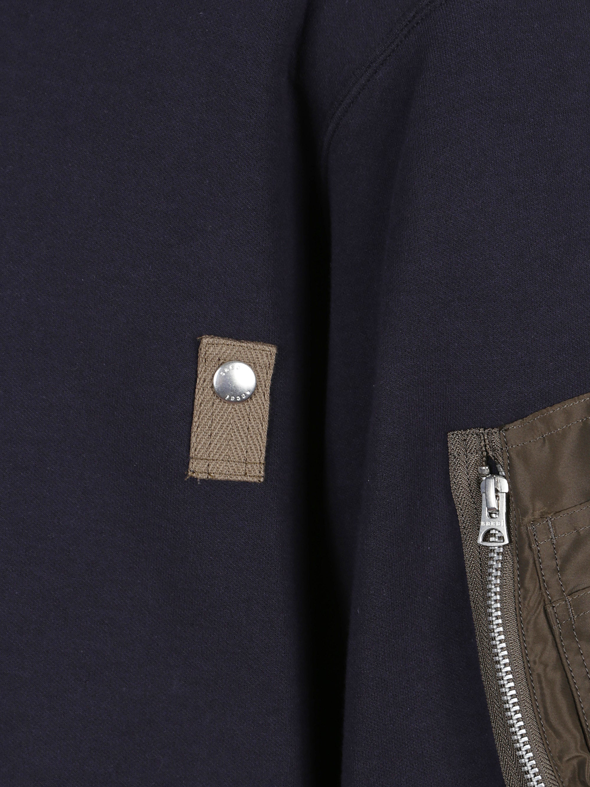 Sacai Sweaters Blue Cotton Pe