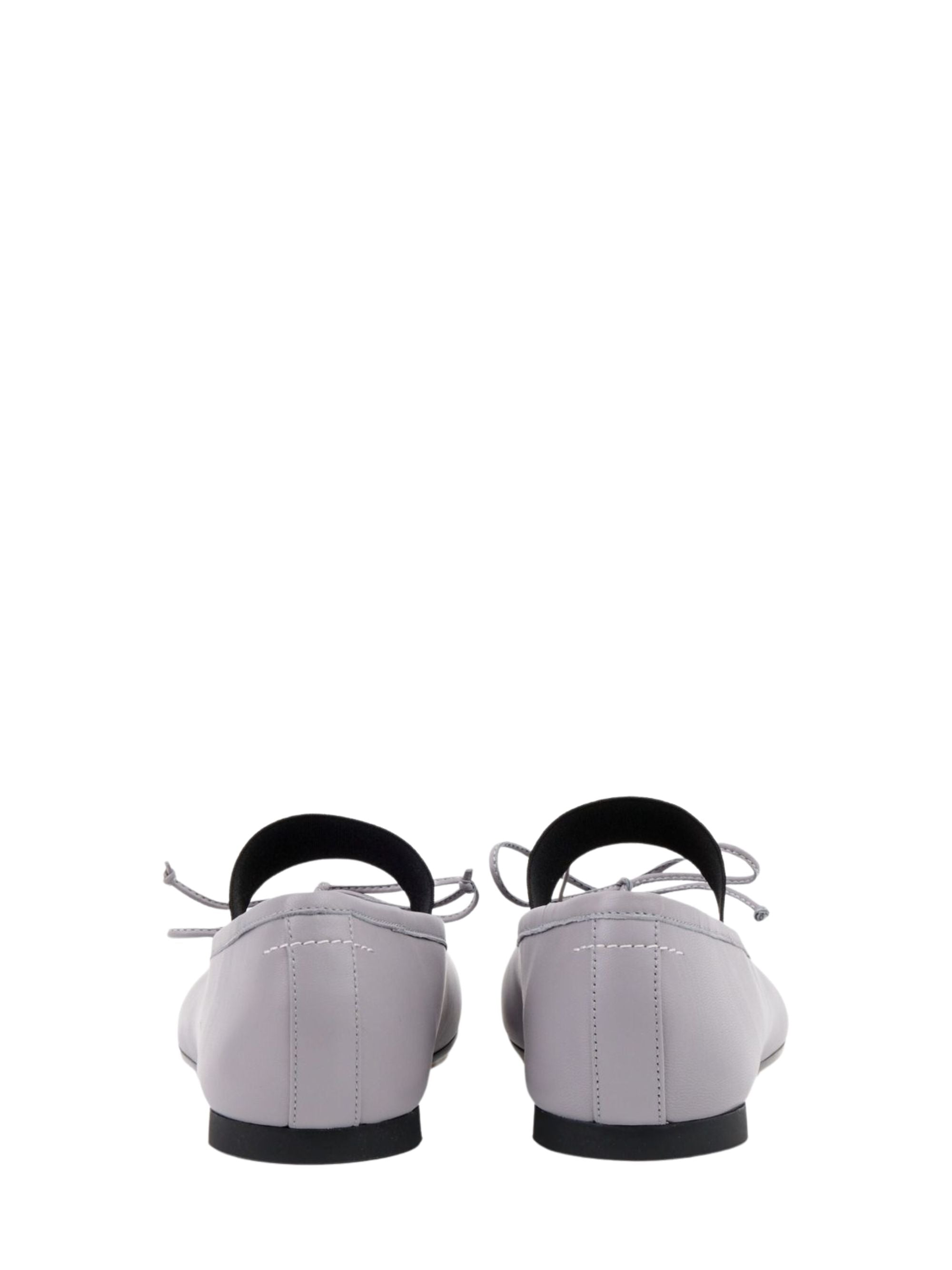 Mm6 Maison Margiela Flat Shoes Argento Ovine Leather
