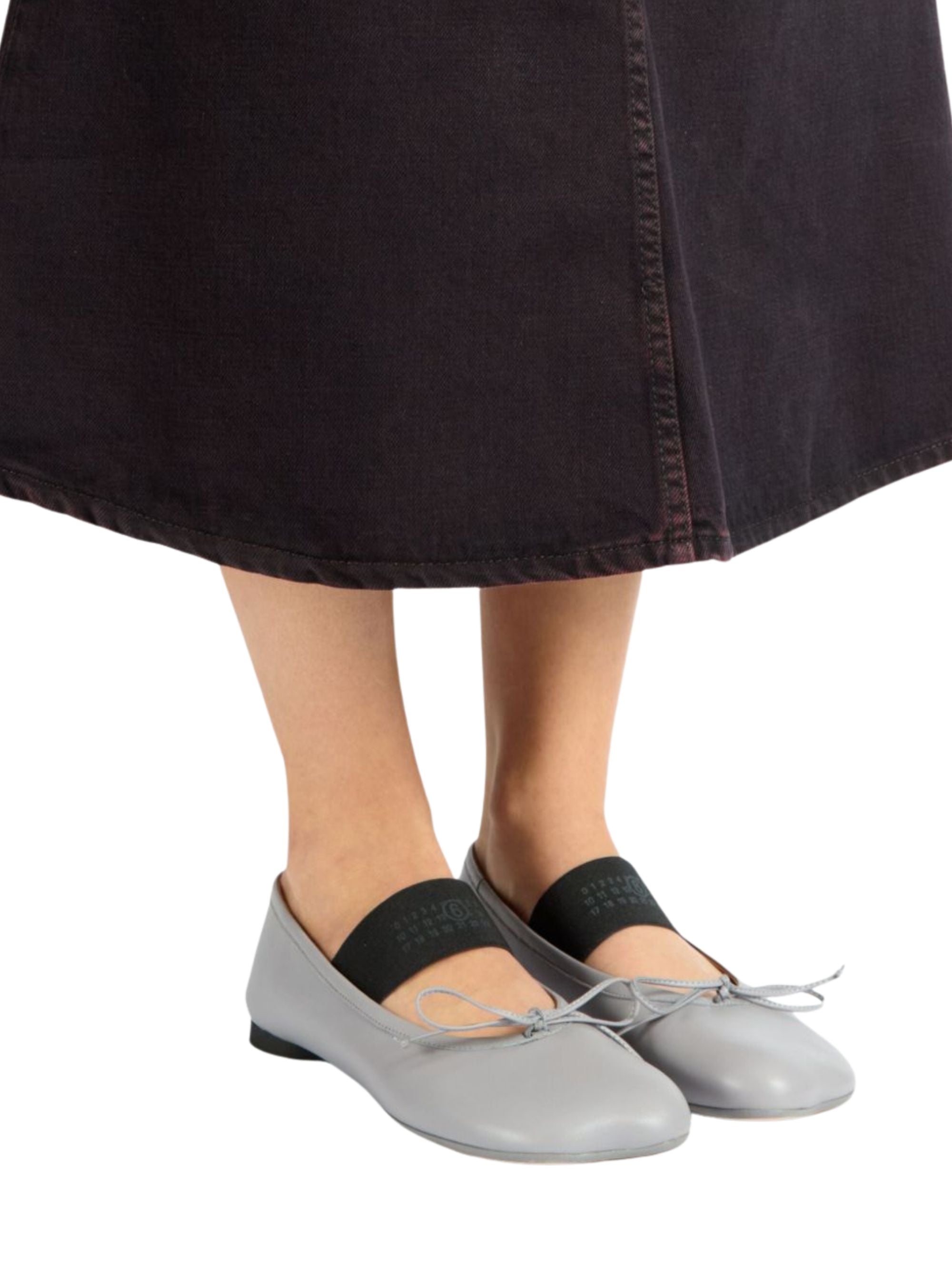 Mm6 Maison Margiela Flat Shoes Argento Ovine Leather