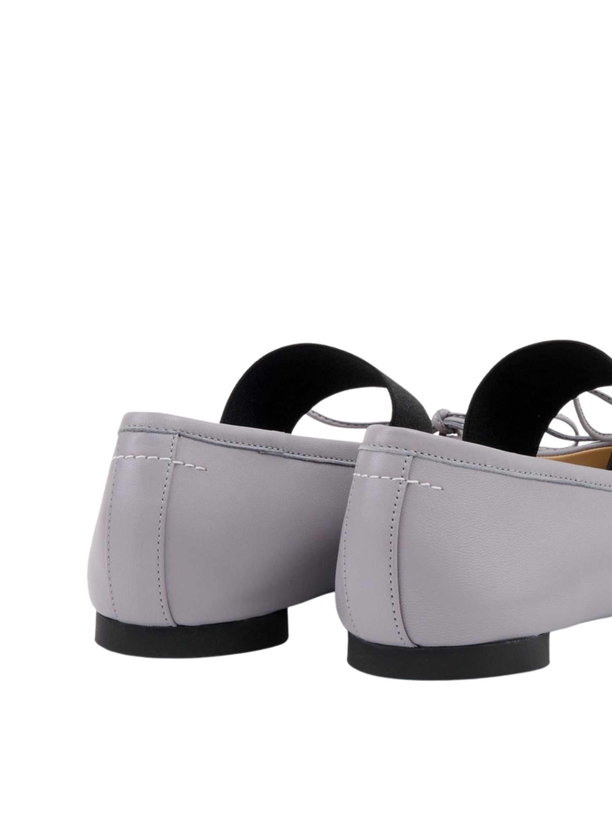 Mm6 Maison Margiela Flat Shoes Argento Ovine Leather