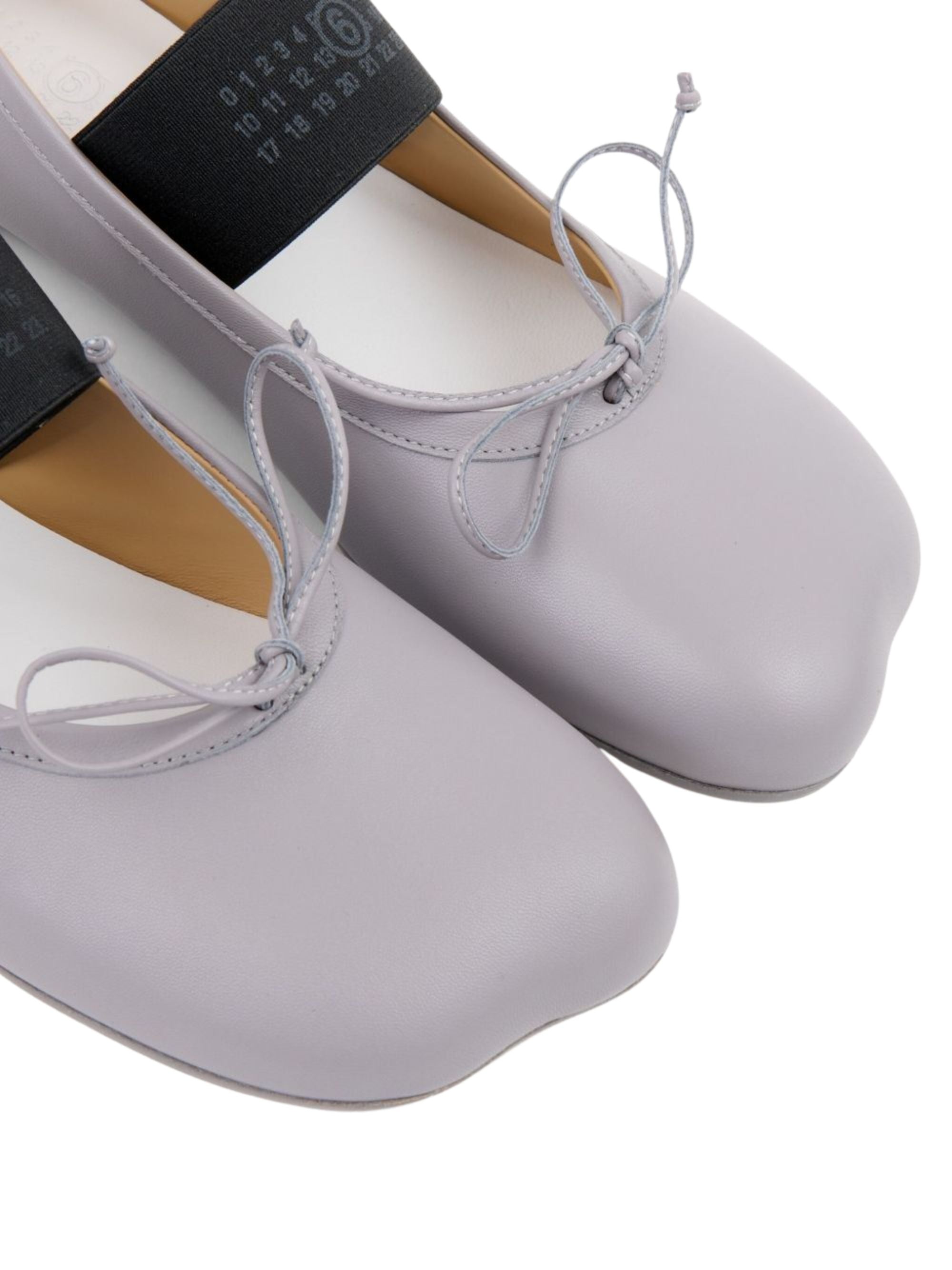 Mm6 Maison Margiela Flat Shoes Argento Ovine Leather
