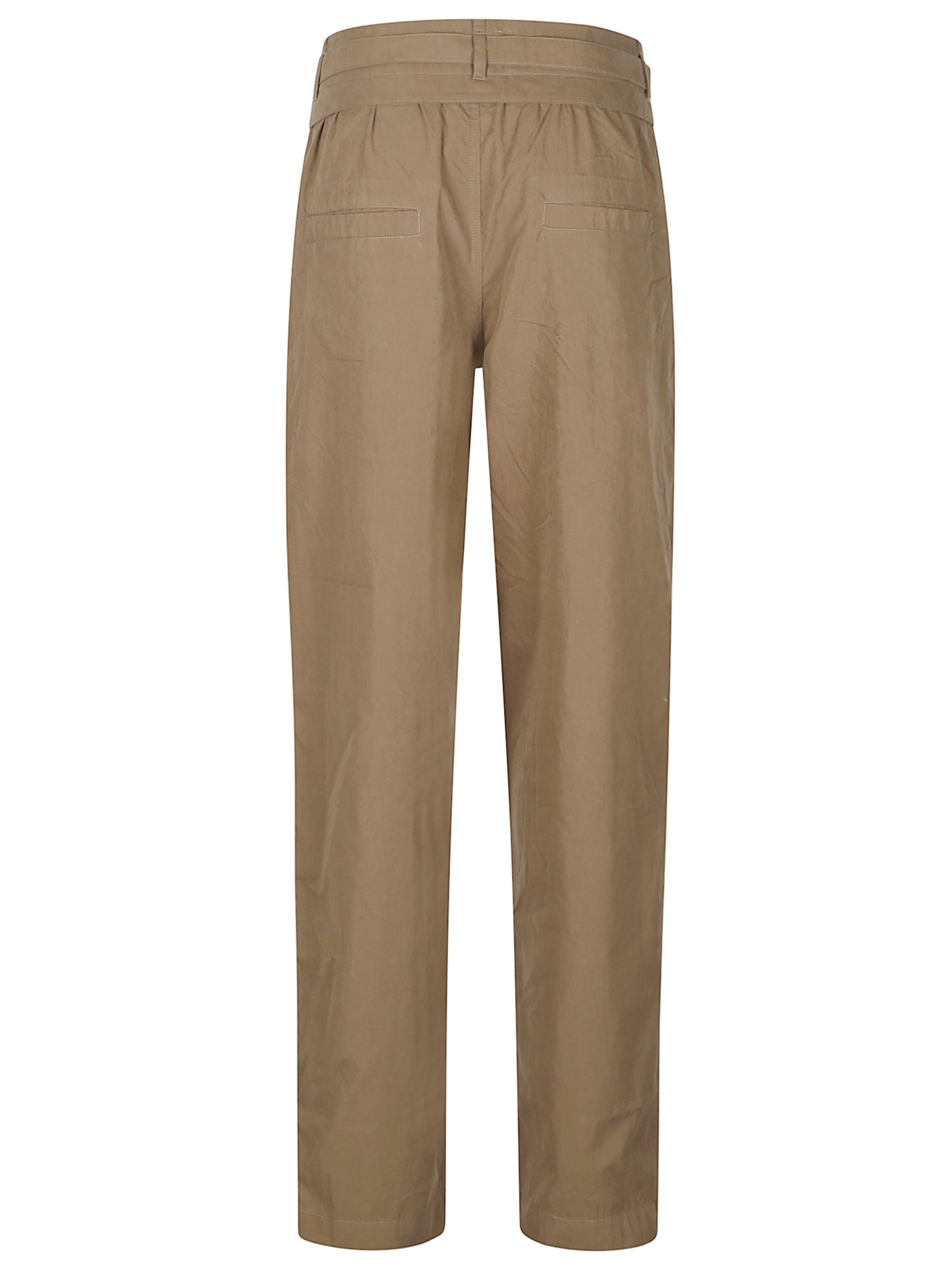 Marant Etoile Trousers Kaki Cotton Polyamide