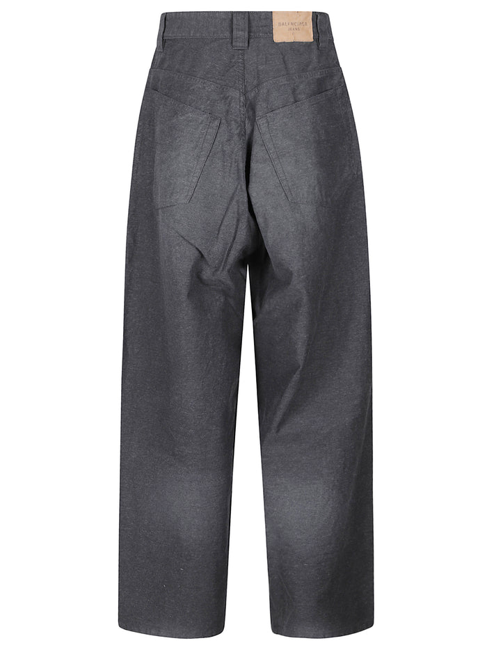 Balenciaga Trousers Grey Cotton