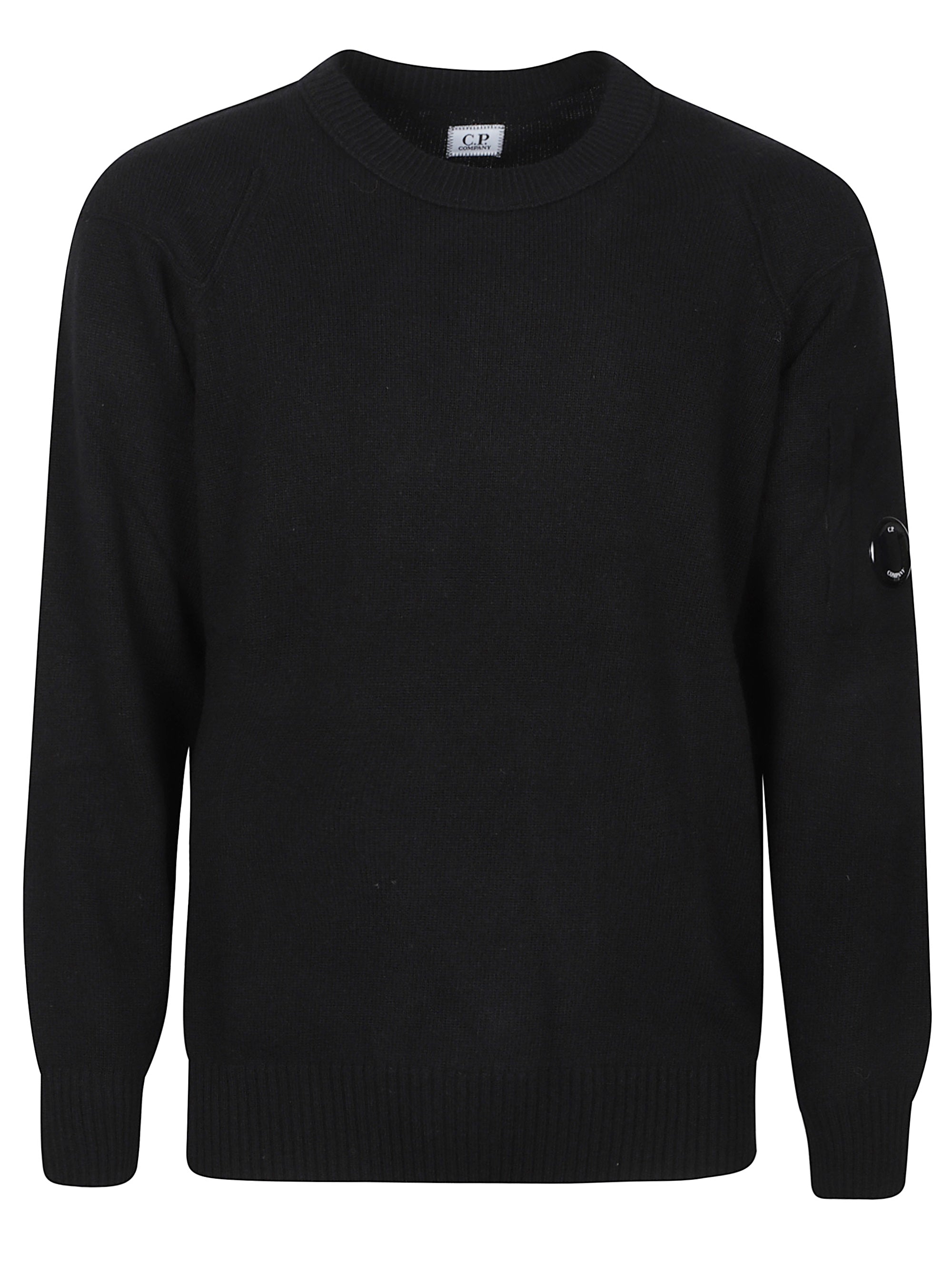 C.p. Company Sweaters Black Wool Polyamide