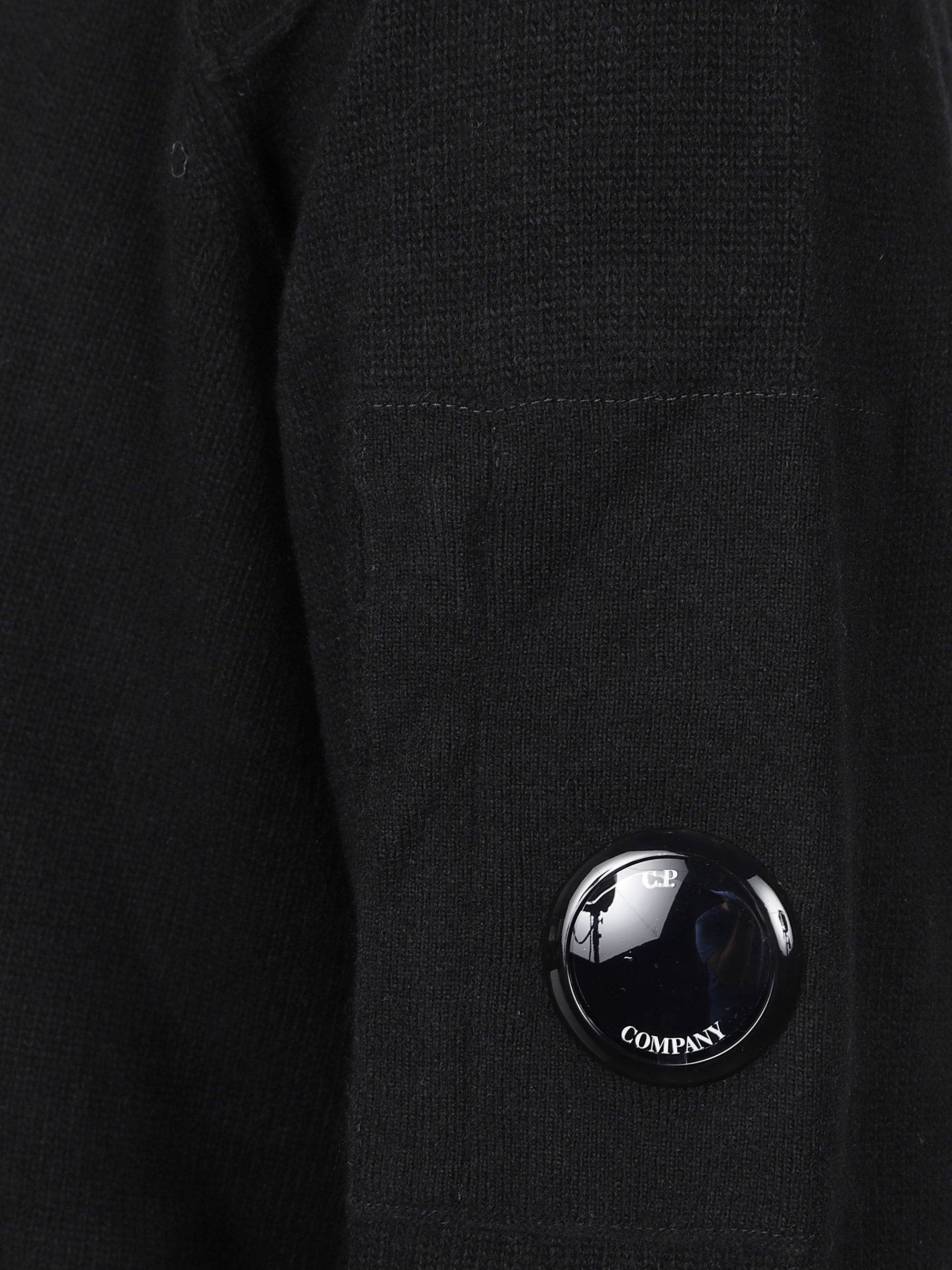 C.p. Company Sweaters Black Wool Polyamide