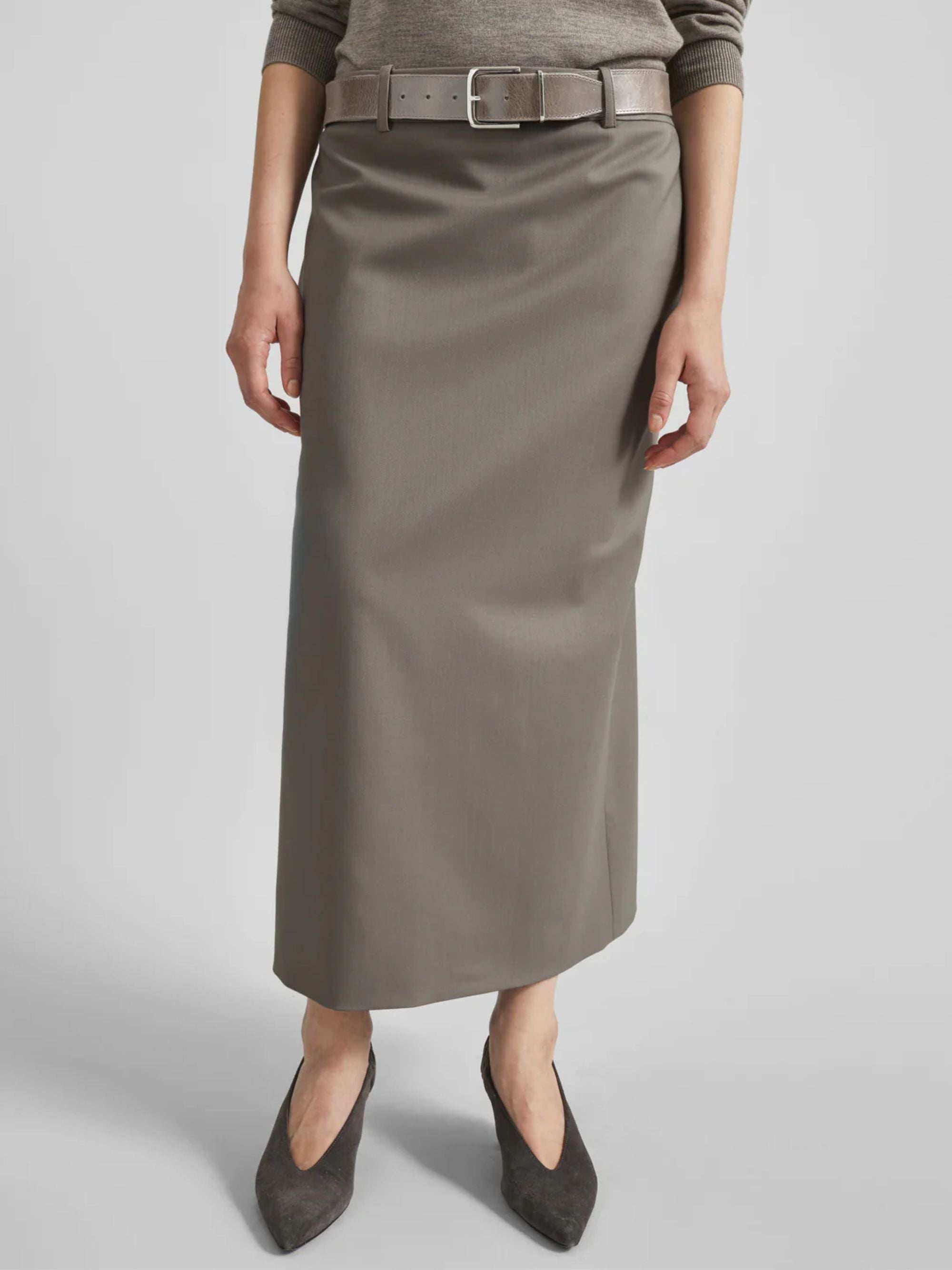 The Frankie Shop Skirts Beige Polyester New Wool