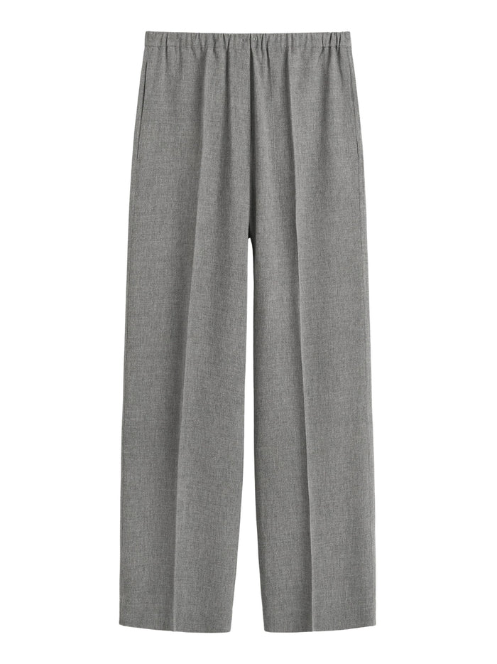 Toteme Trousers Grey Viscose Wool