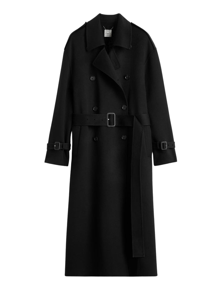 Toteme Coats Black Wool Rws