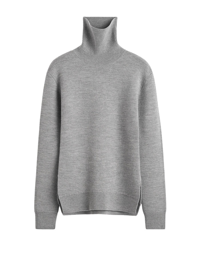 Toteme Sweaters Grey Wool Rws Polyamide