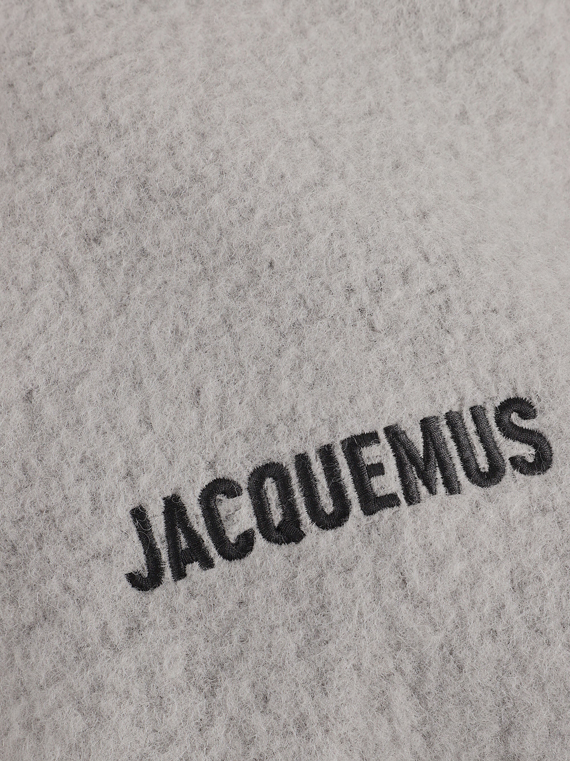 Jacquemus Scarfs Grey Alpaca Wool Polyamide