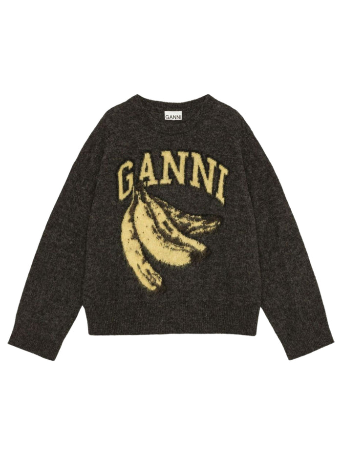 Ganni Sweaters Grey