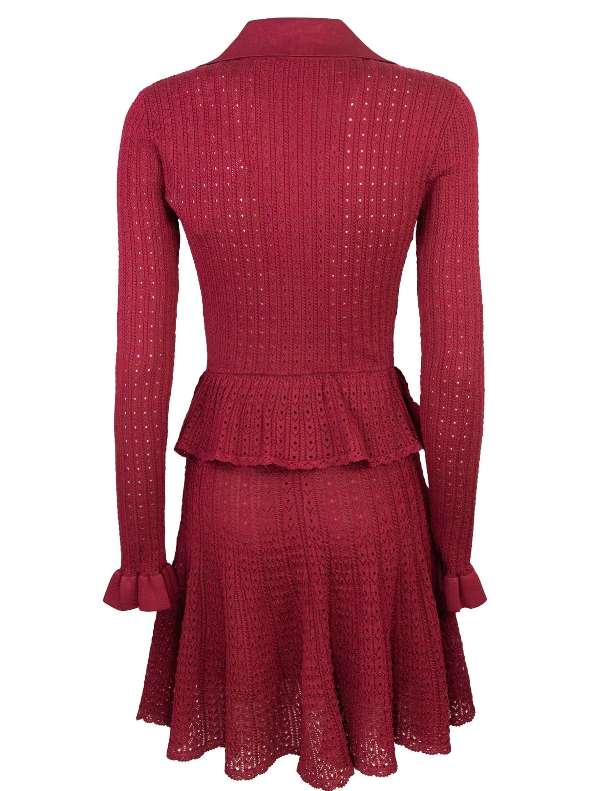 Self Portrait Dresses Bordeaux Vis Pes Pa Ea