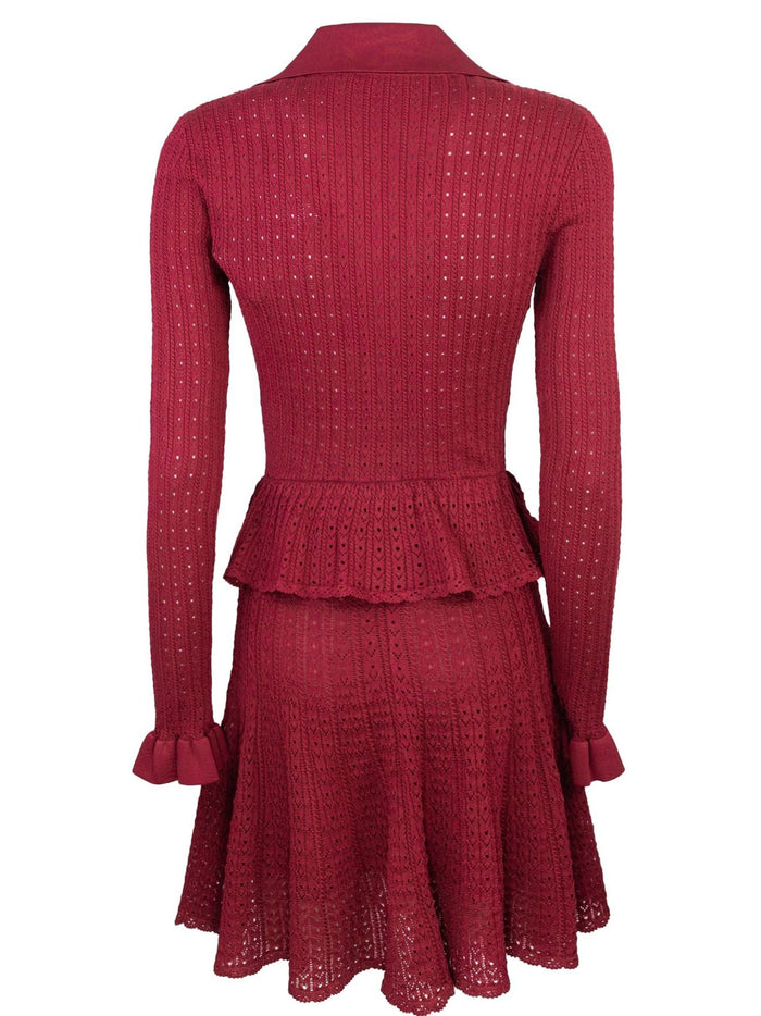 Self Portrait Dresses Bordeaux Vis Pes Pa Ea