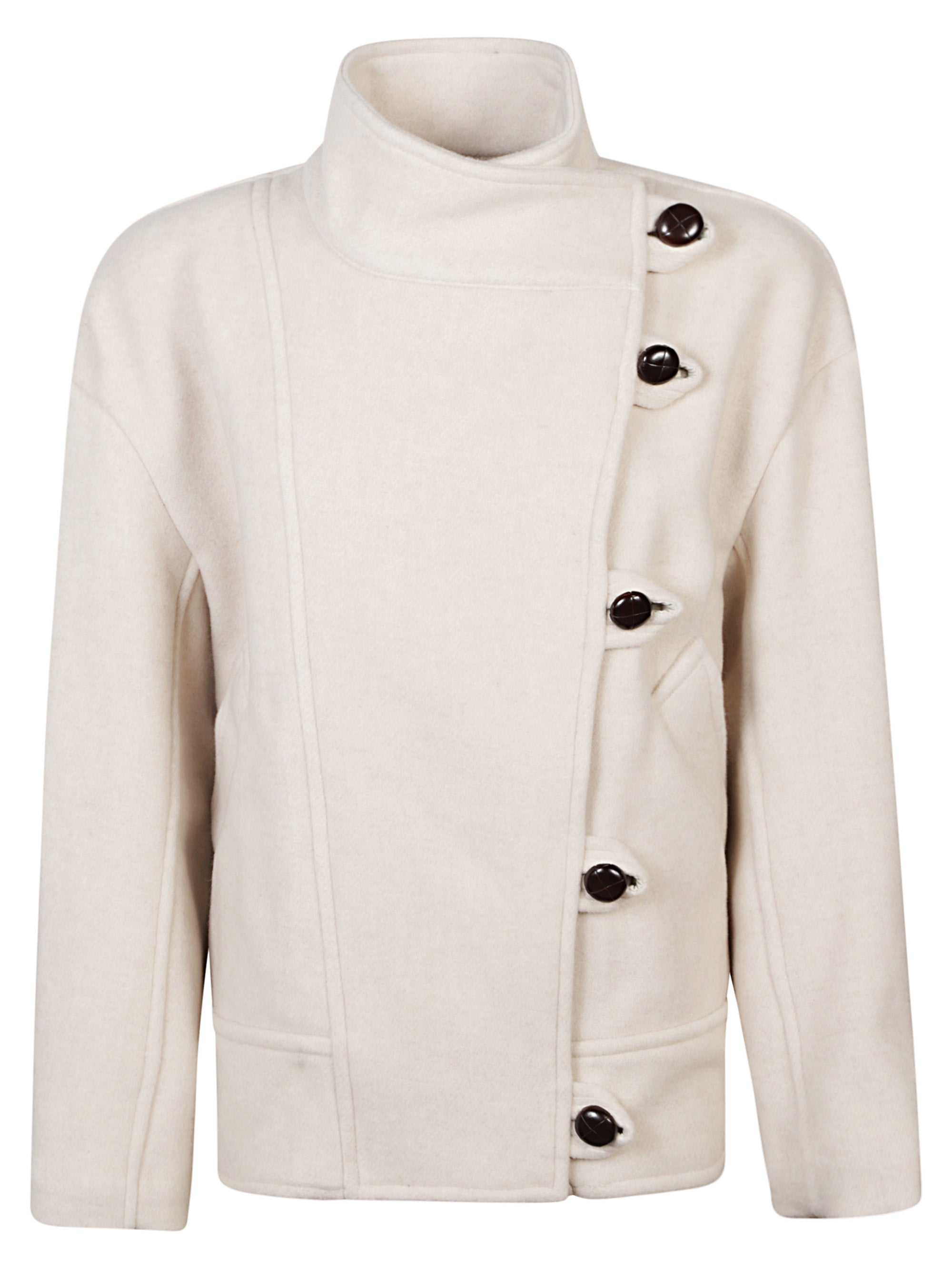 Marant Coats Beige Wool Polyamide