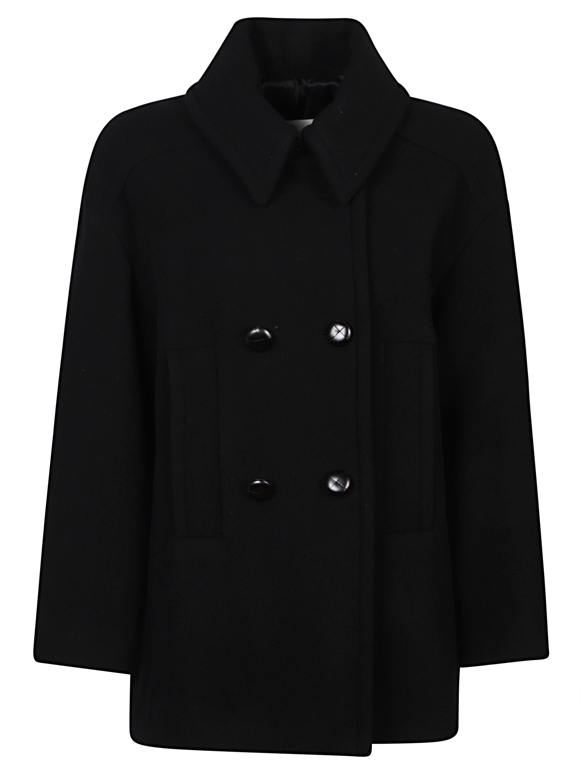 Marant Coats Black Wool Polyamide