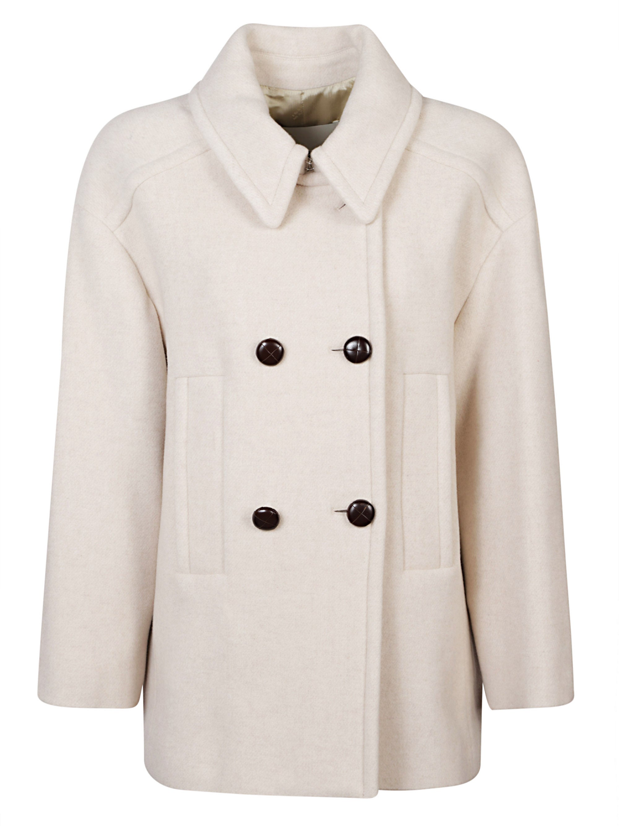 Marant Coats Beige Wool Polyamide