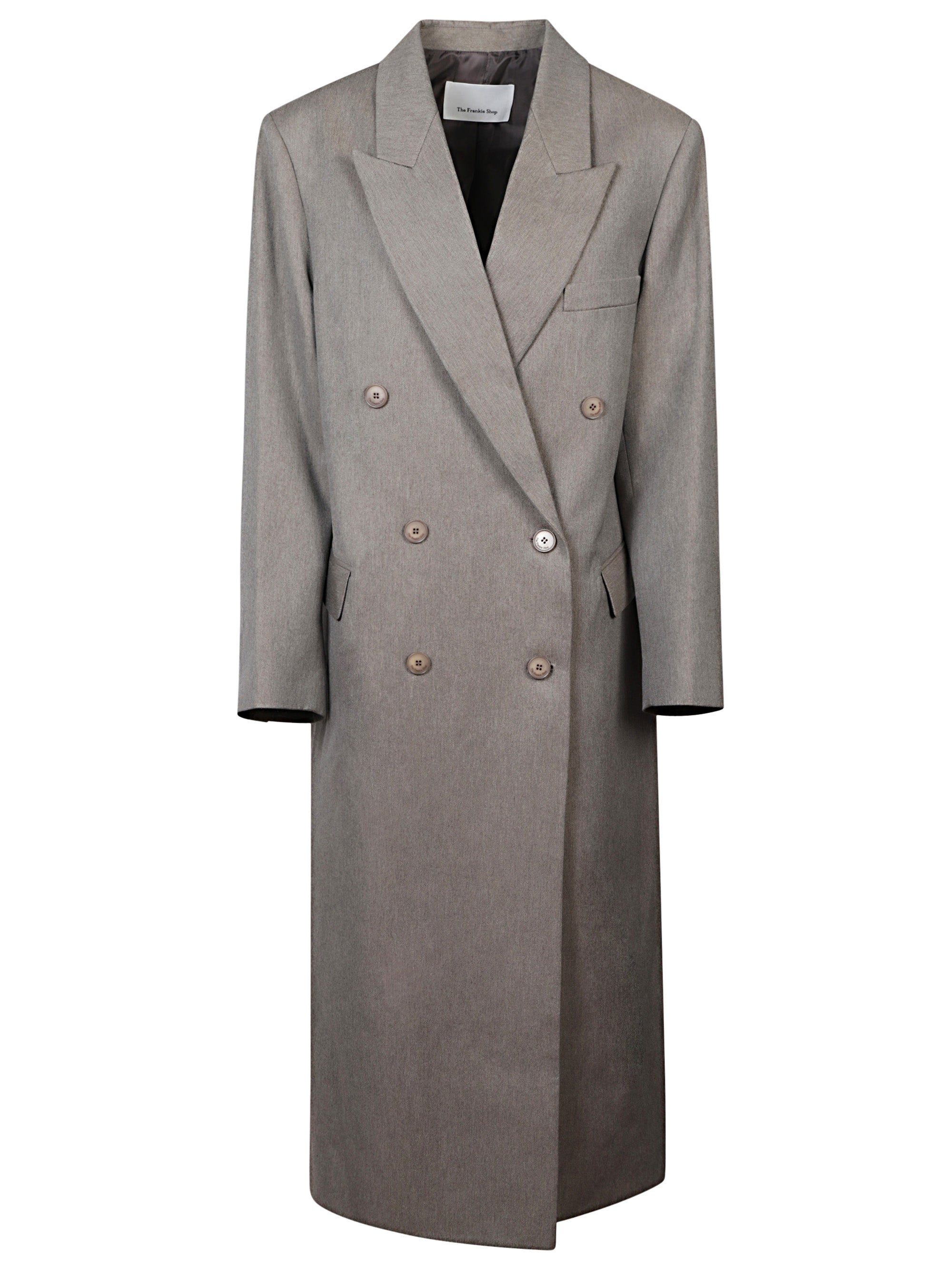 The Frankie Shop Coats Grey Viscose Polyester Wool