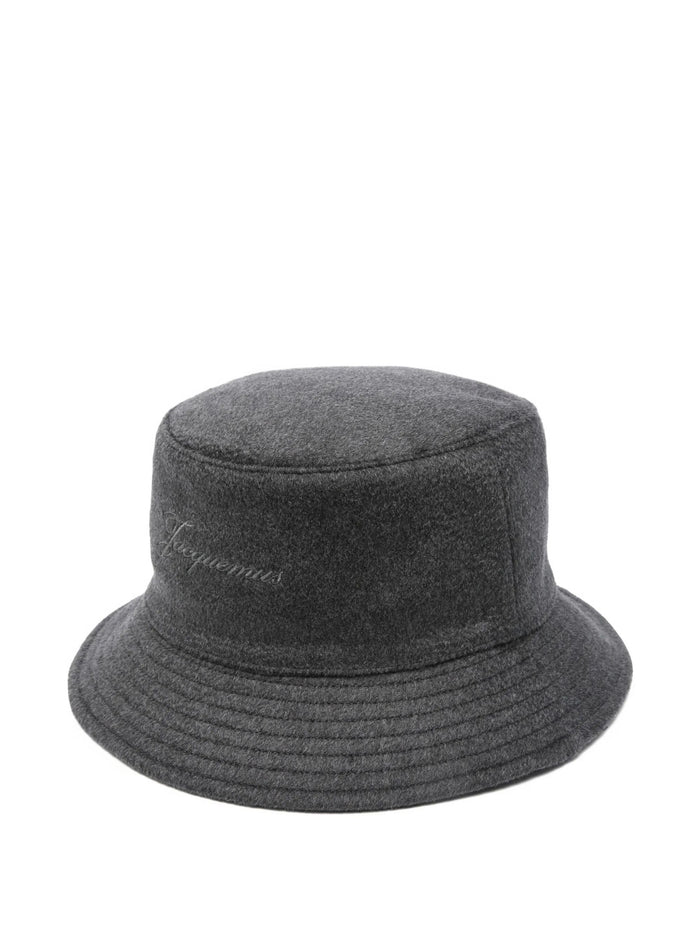 JACQUEMUS Hats Grey Wool Virgin
