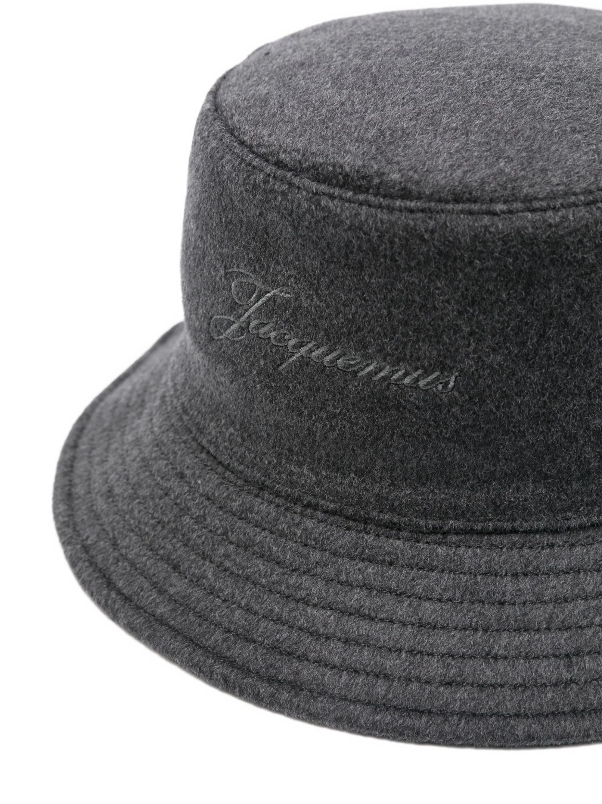 JACQUEMUS Hats Grey Wool Virgin